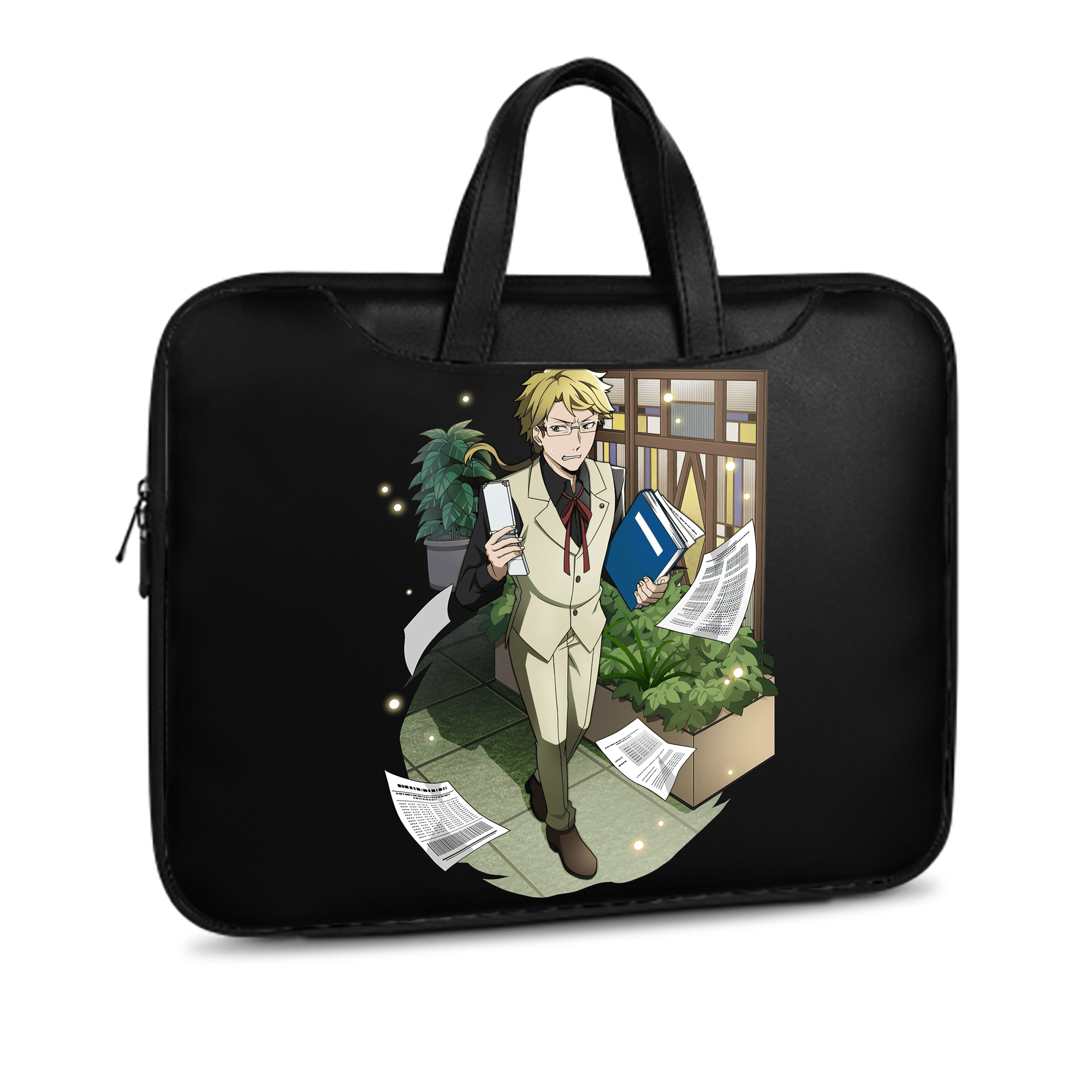 （画像用） 文豪ストレイドッグス Bungo Stray Dogs レザーラップトップバッグ　ノートパソコンケース