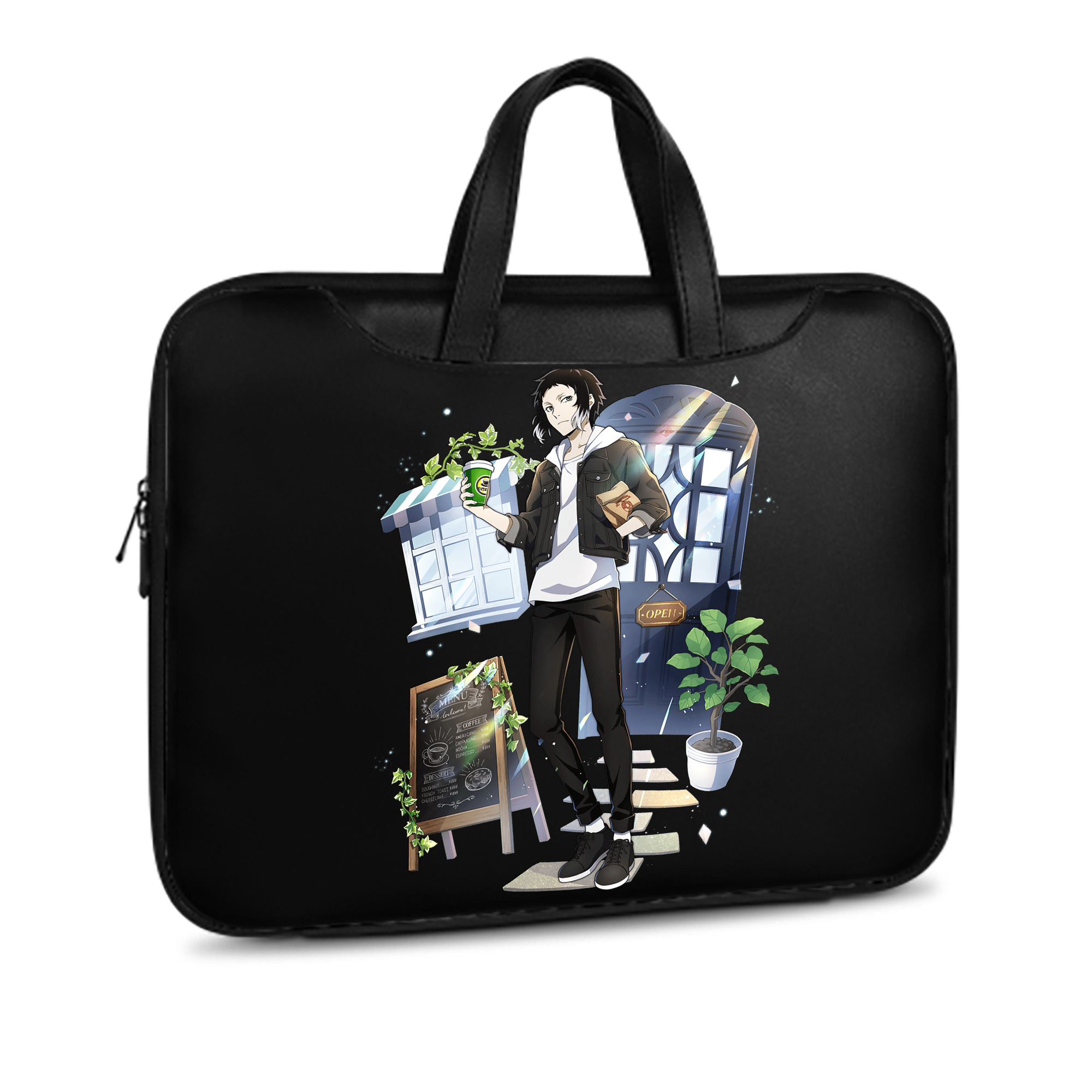 （画像用） 文豪ストレイドッグス Bungo Stray Dogs レザーラップトップバッグ　ノートパソコンケース