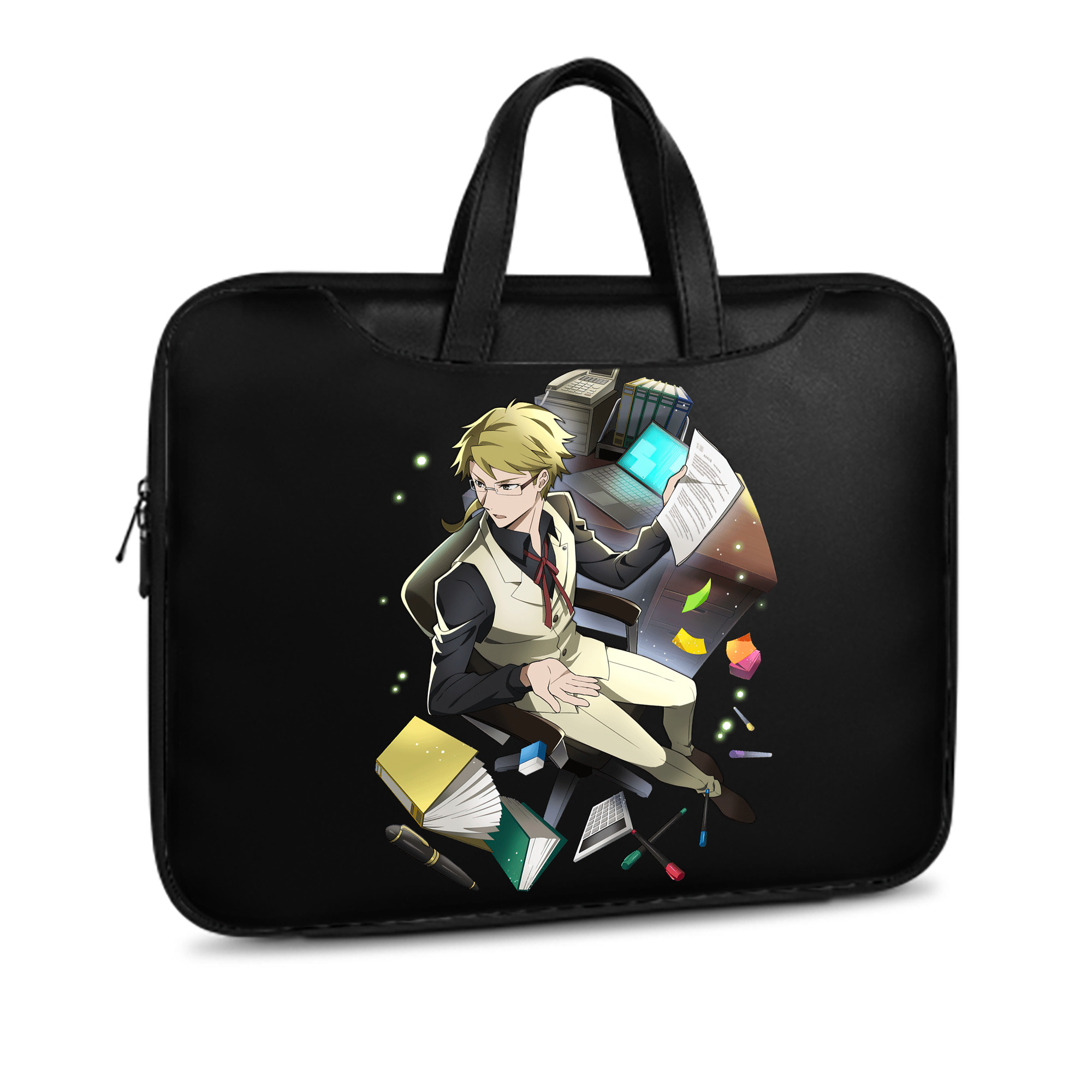 （画像用） 文豪ストレイドッグス Bungo Stray Dogs レザーラップトップバッグ　ノートパソコンケース