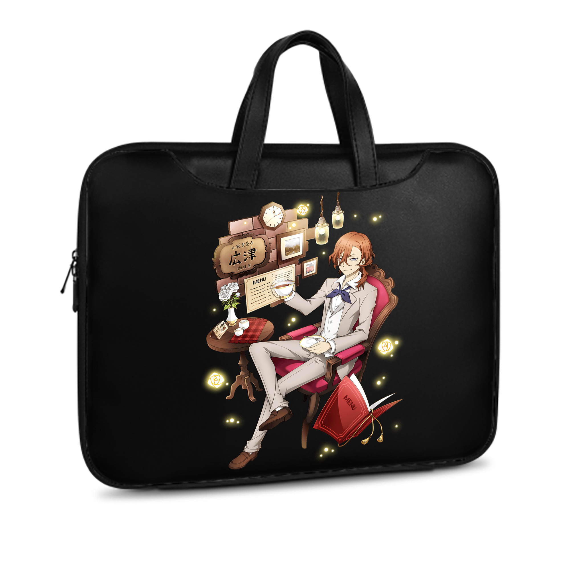 （画像用） 文豪ストレイドッグス Bungo Stray Dogs レザーラップトップバッグ　ノートパソコンケース