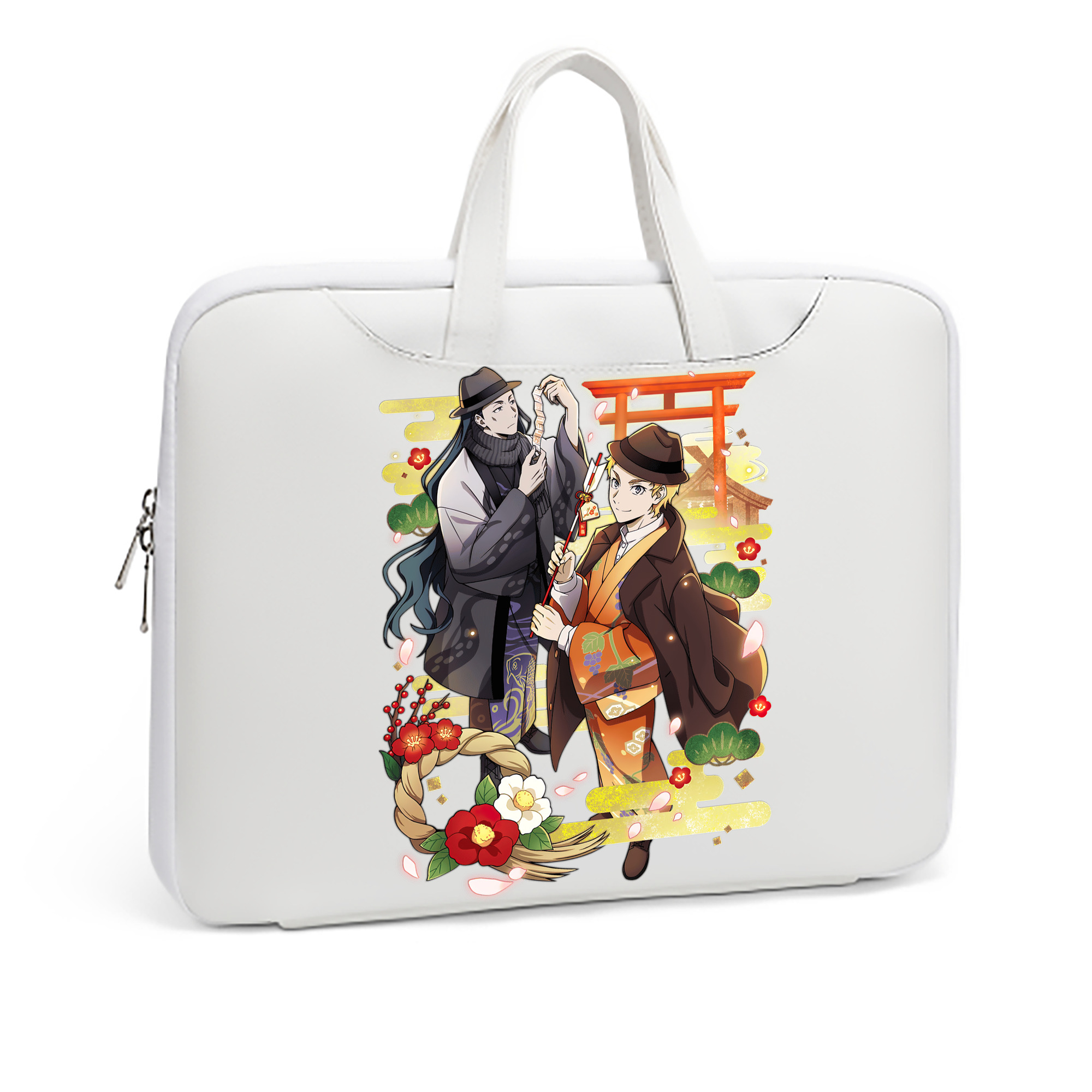 （画像用） 文豪ストレイドッグス Bungo Stray Dogs レザーラップトップバッグ　ノートパソコンケース