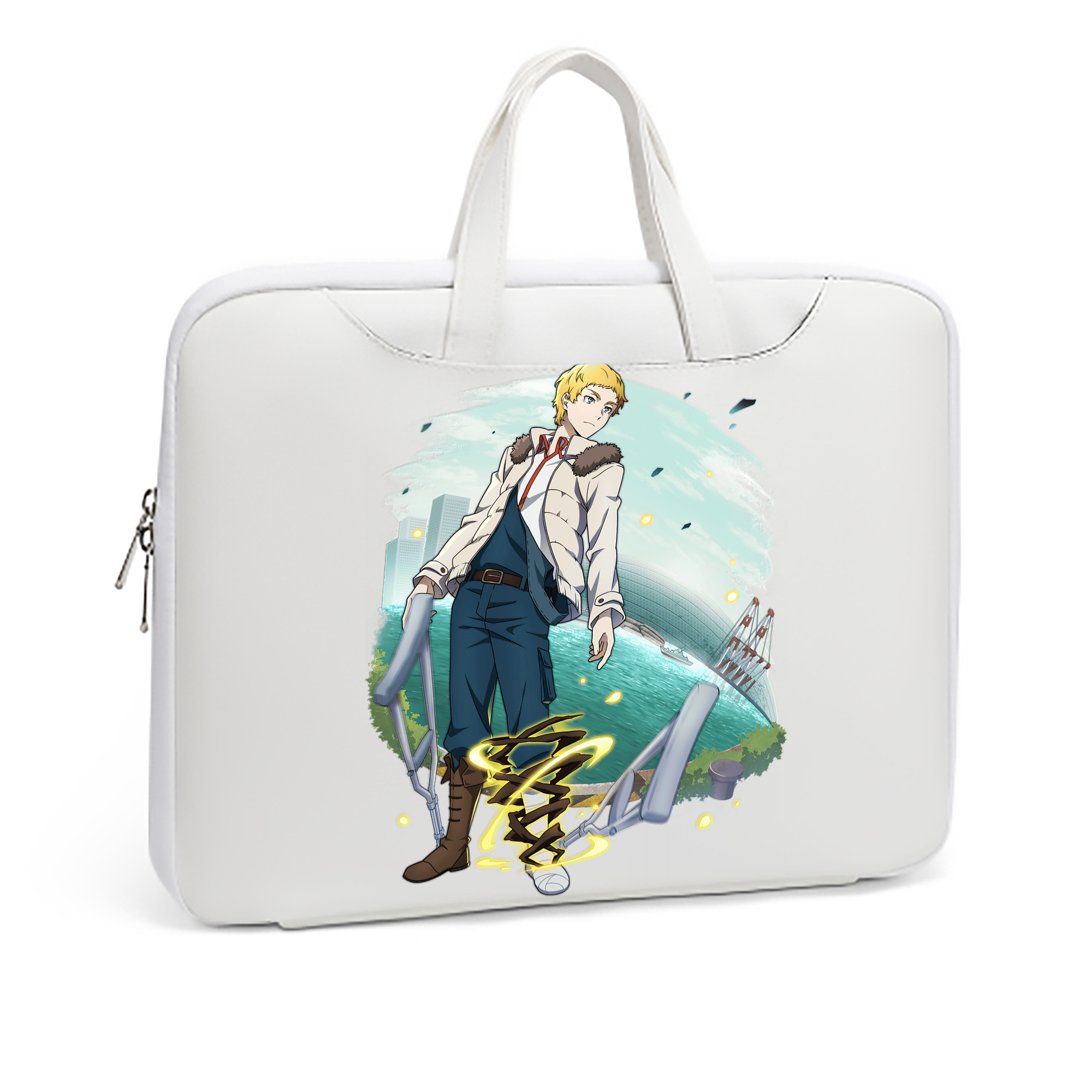 （画像用） 文豪ストレイドッグス Bungo Stray Dogs レザーラップトップバッグ　ノートパソコンケース