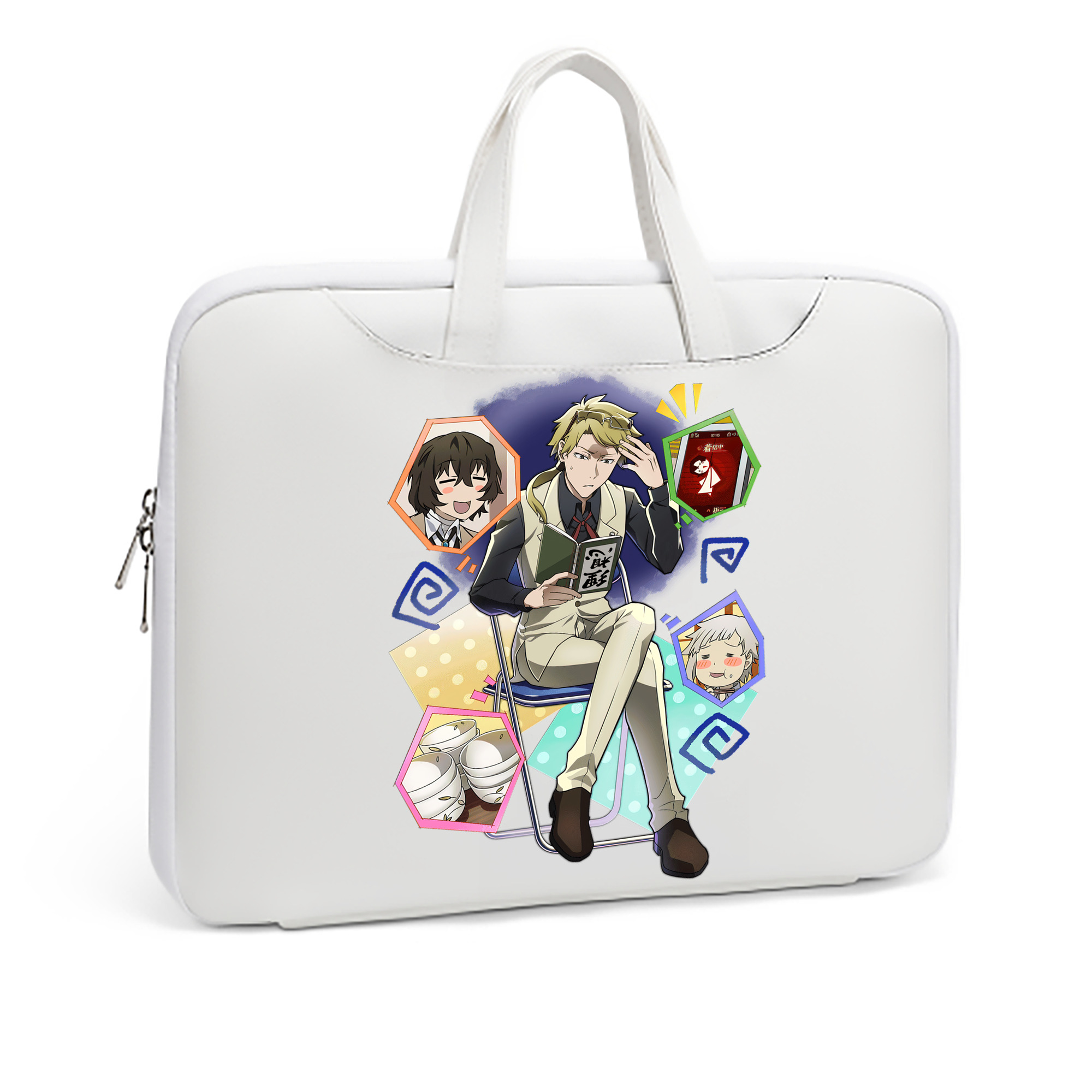 （画像用） 文豪ストレイドッグス Bungo Stray Dogs レザーラップトップバッグ　ノートパソコンケース