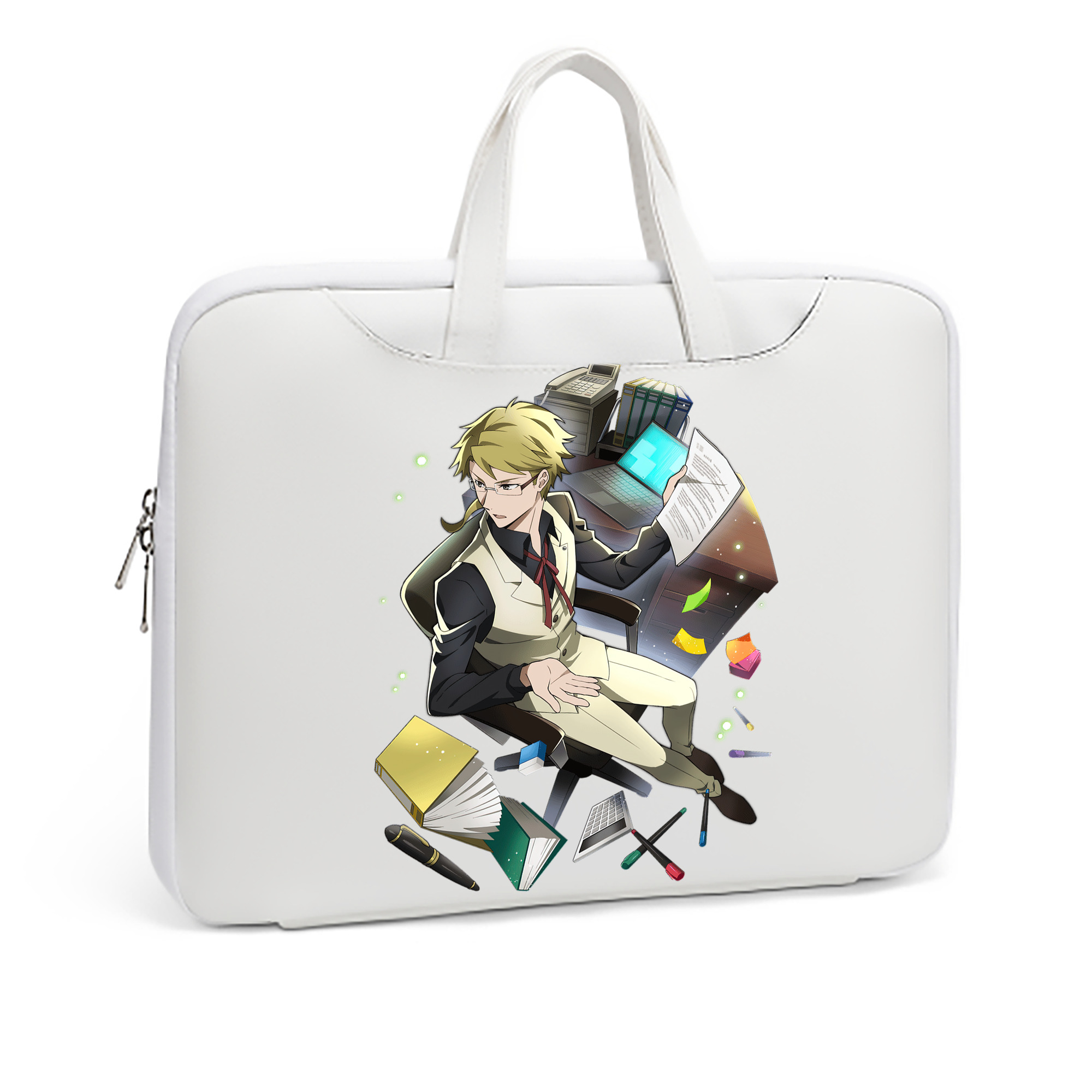 （画像用） 文豪ストレイドッグス Bungo Stray Dogs レザーラップトップバッグ　ノートパソコンケース
