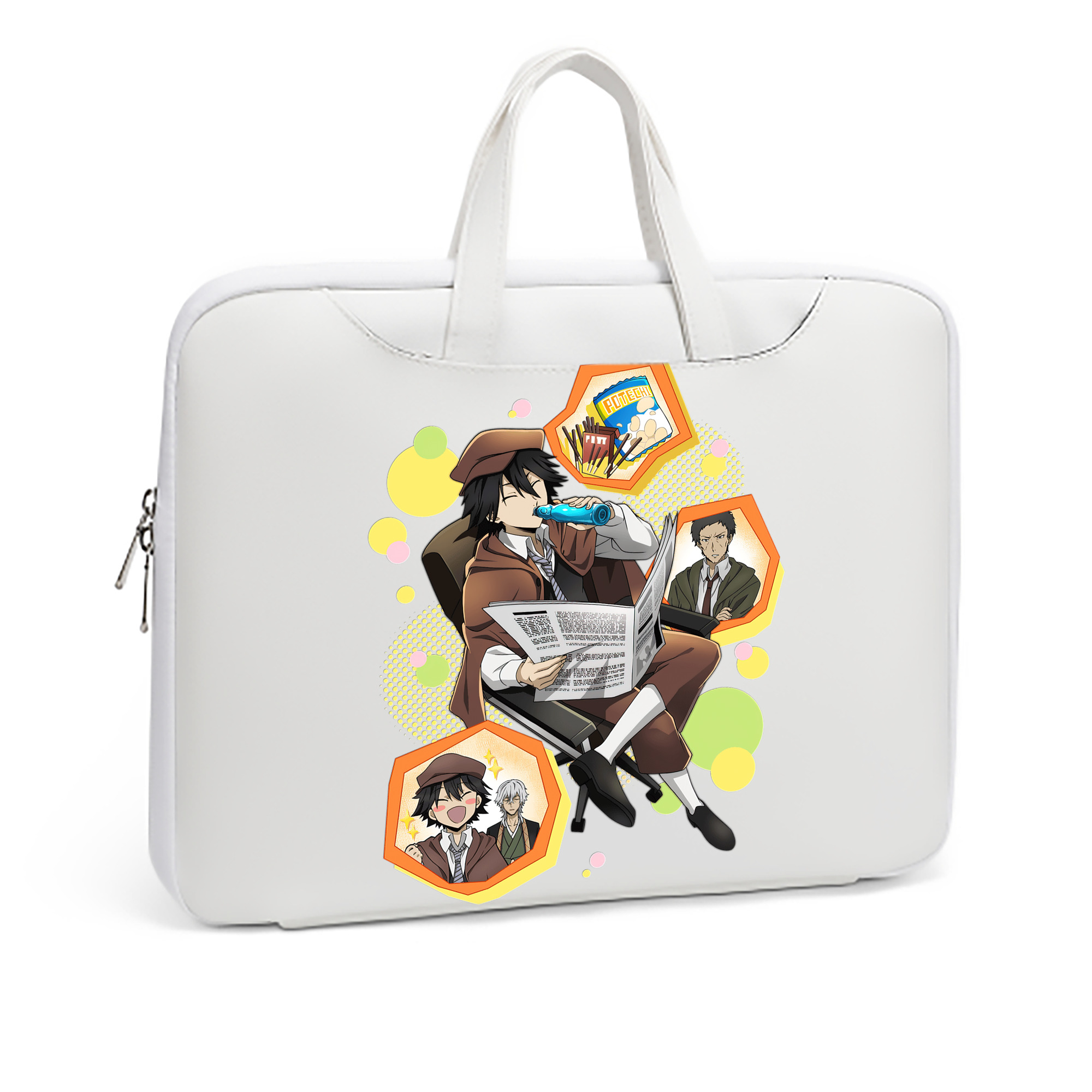 （画像用） 文豪ストレイドッグス Bungo Stray Dogs レザーラップトップバッグ　ノートパソコンケース