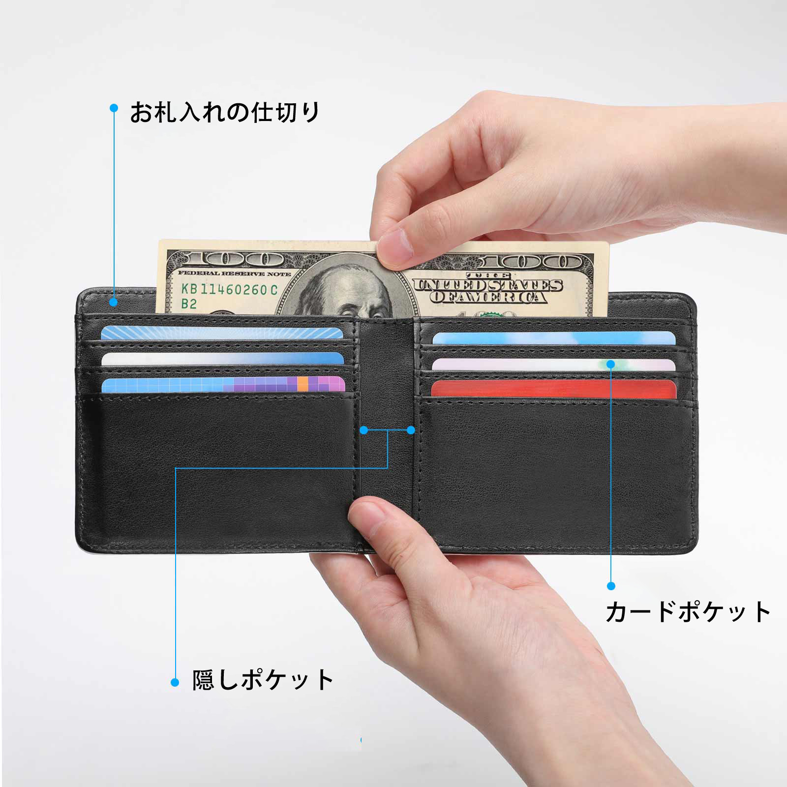 文豪ストレイドッグス Bungo Stray Dogs 二つ折り革財布