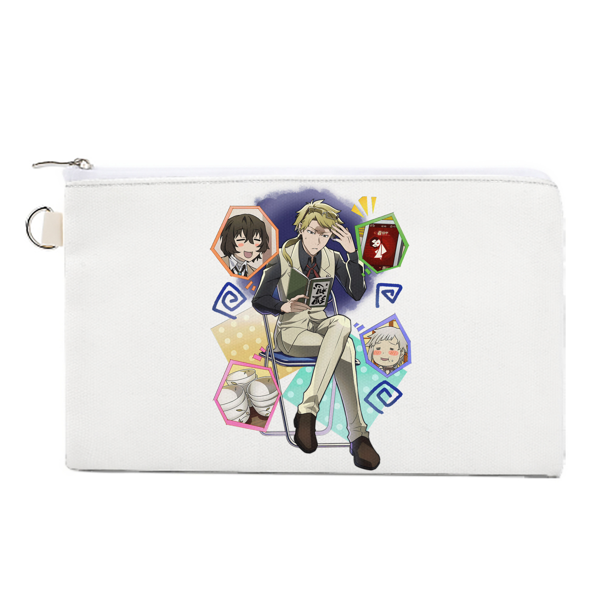 （画像用） 文豪ストレイドッグス Bungo Stray Dogs キャンバス生地ポーチ　小物入れ