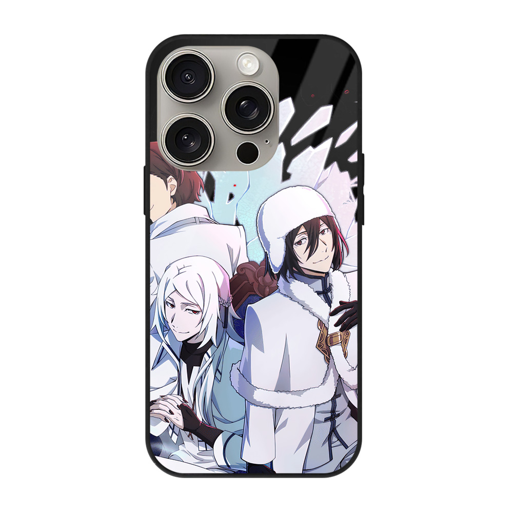 （画像用） 文豪ストレイドッグス Bungo Stray Dogs 【iPhone15Pro対応】スマホケース 耐衝撃＆黄変防止 背面ガラス