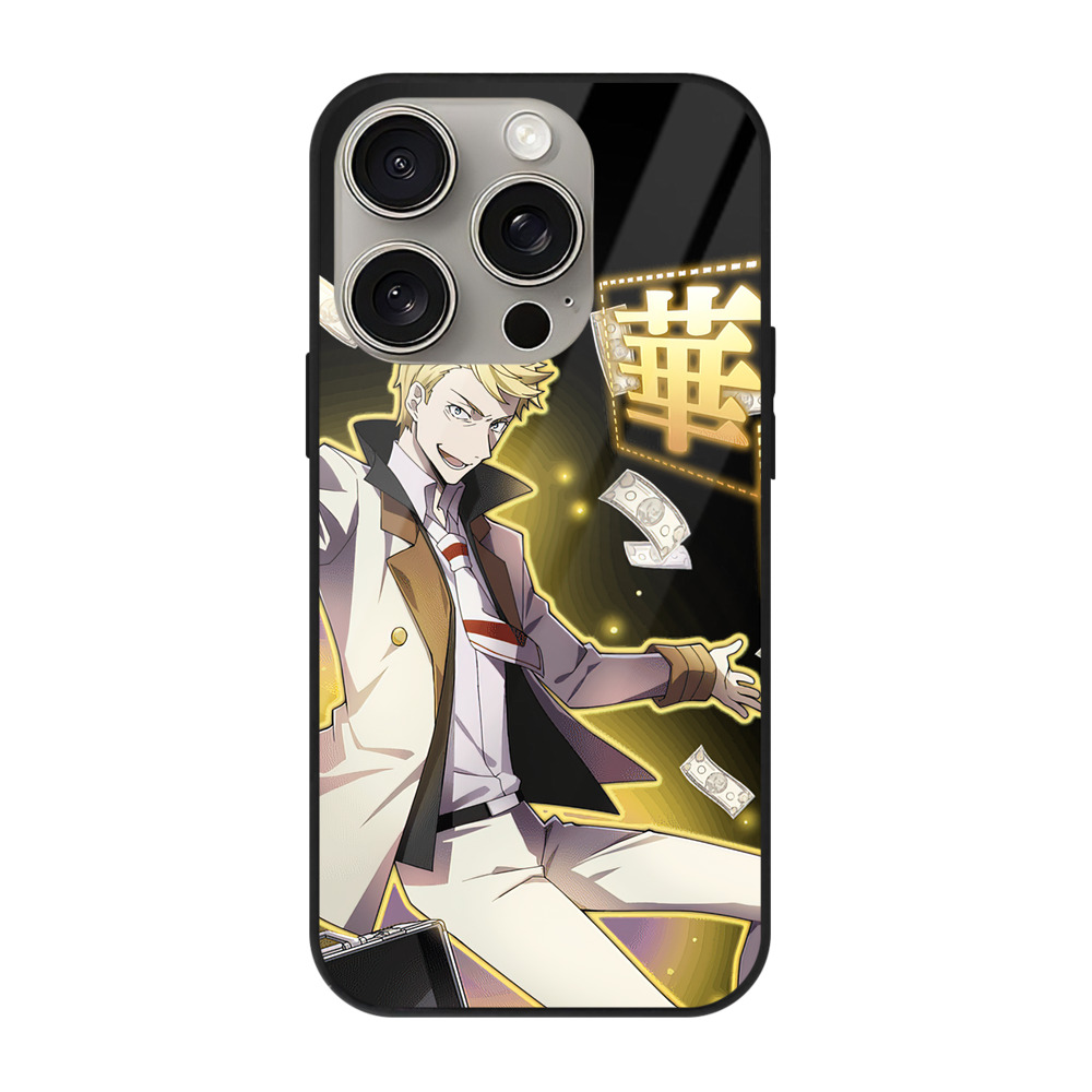 （画像用） 文豪ストレイドッグス Bungo Stray Dogs 【iPhone15Pro対応】スマホケース 耐衝撃＆黄変防止 背面ガラス