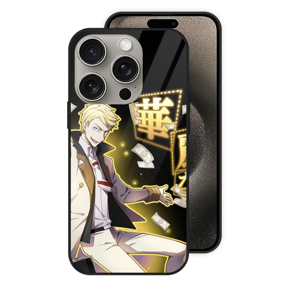 （画像用） 文豪ストレイドッグス Bungo Stray Dogs 【iPhone15Pro対応】スマホケース 耐衝撃＆黄変防止 背面ガラス