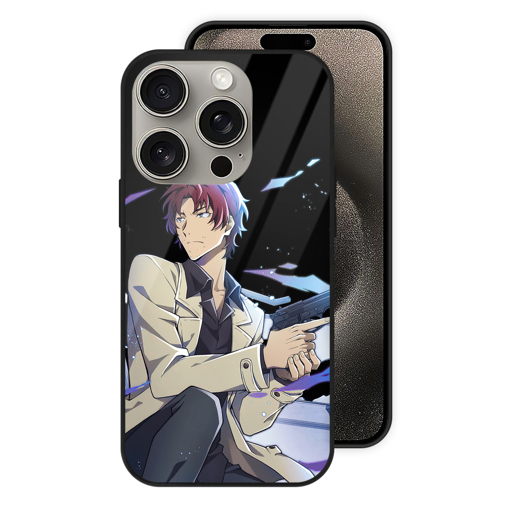 （画像用） 文豪ストレイドッグス Bungo Stray Dogs 【iPhone15Pro対応】スマホケース 耐衝撃＆黄変防止 背面ガラス