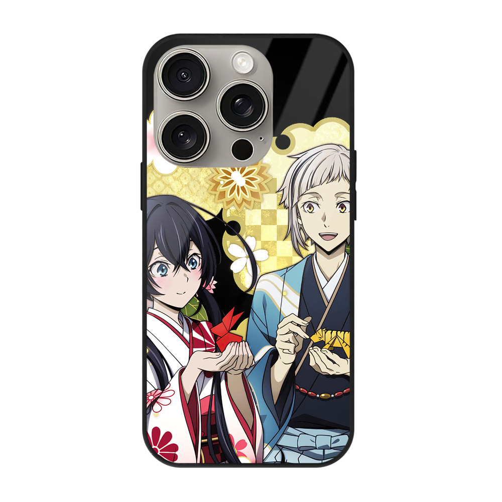 （画像用） 文豪ストレイドッグス Bungo Stray Dogs 【iPhone15Pro対応】スマホケース 耐衝撃＆黄変防止 背面ガラス