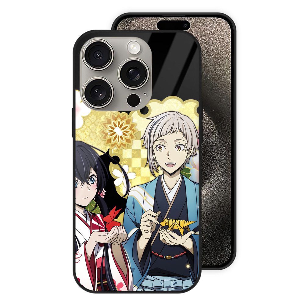 （画像用） 文豪ストレイドッグス Bungo Stray Dogs 【iPhone15Pro対応】スマホケース 耐衝撃＆黄変防止 背面ガラス