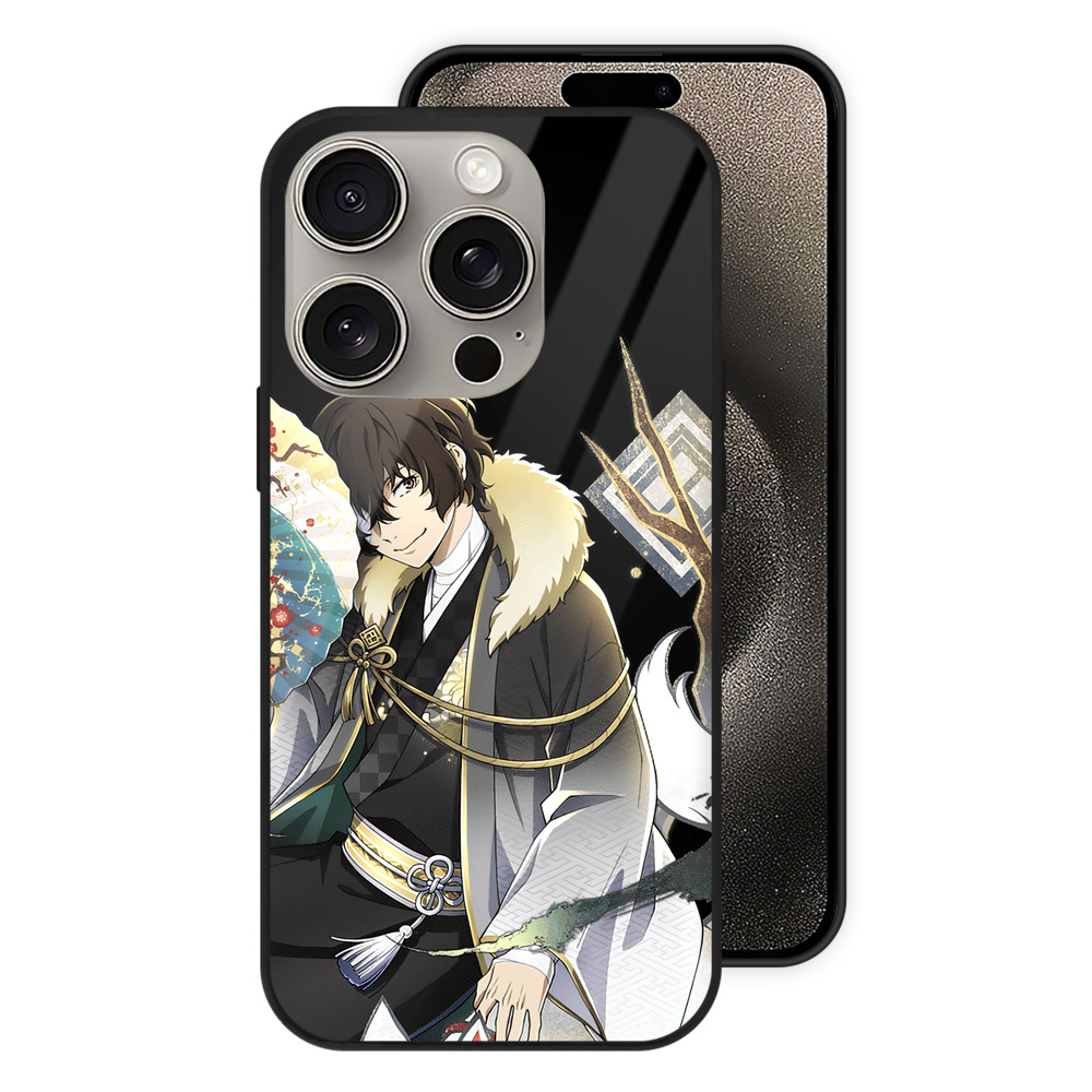 文豪ストレイドッグス Bungo Stray Dogs 【iPhone15Pro対応】スマホケース 耐衝撃＆黄変防止 背面ガラス