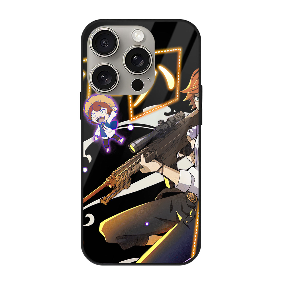 （画像用） 文豪ストレイドッグス Bungo Stray Dogs 【iPhone15Pro対応】スマホケース 耐衝撃＆黄変防止 背面ガラス