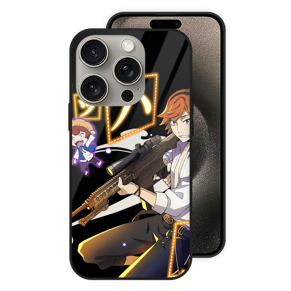 （画像用） 文豪ストレイドッグス Bungo Stray Dogs 【iPhone15Pro対応】スマホケース 耐衝撃＆黄変防止 背面ガラス