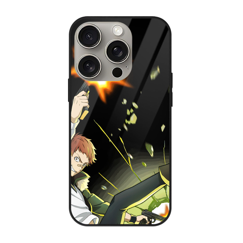 （画像用） 文豪ストレイドッグス Bungo Stray Dogs 【iPhone15Pro対応】スマホケース 耐衝撃＆黄変防止 背面ガラス