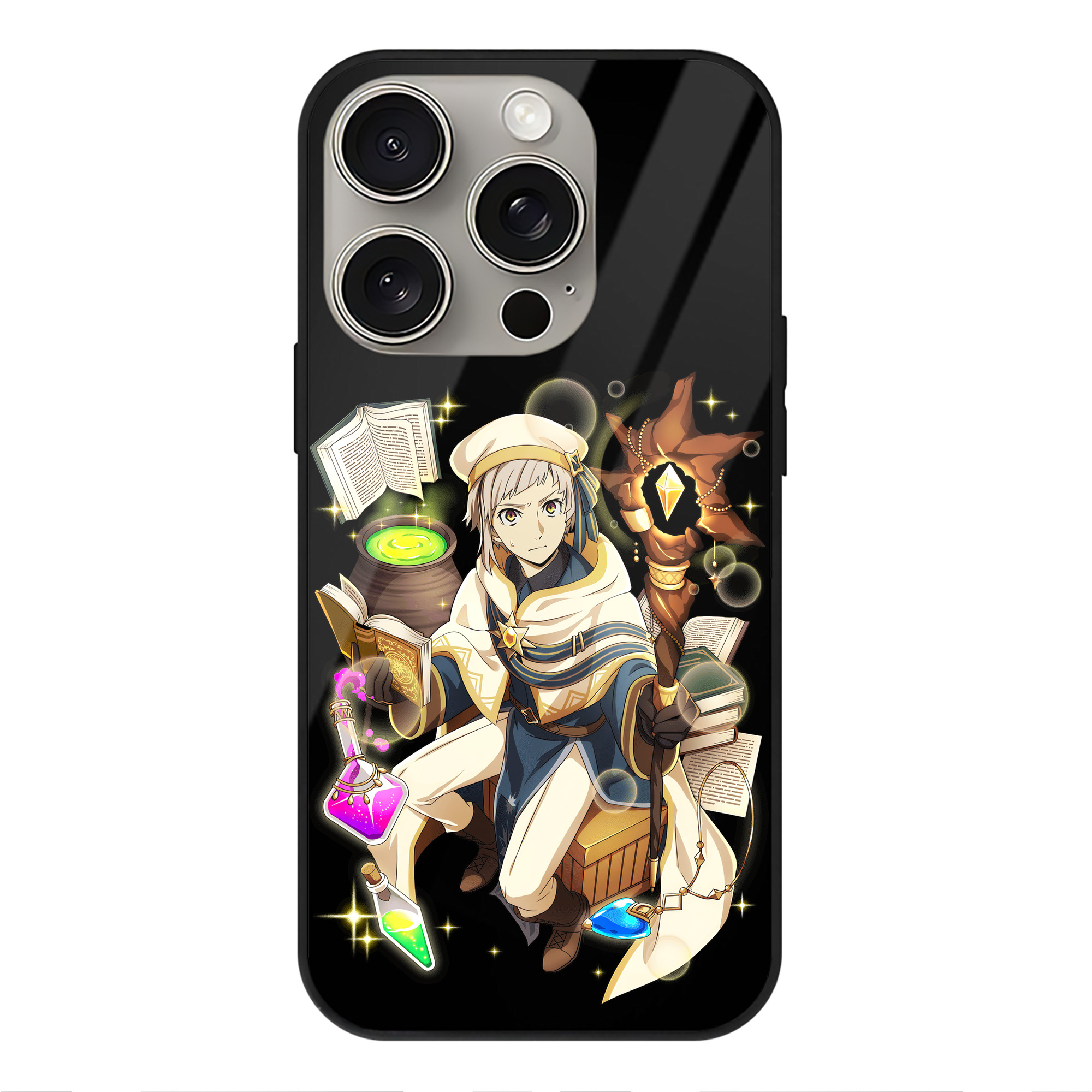 （画像用） 文豪ストレイドッグス Bungo Stray Dogs 【iPhone15Pro対応】スマホケース 耐衝撃＆黄変防止 背面ガラス