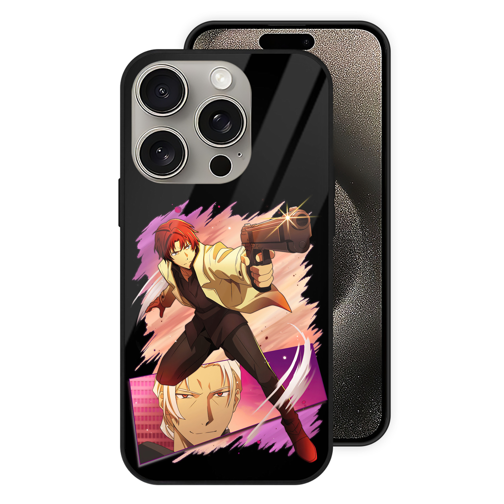 （画像用） 文豪ストレイドッグス Bungo Stray Dogs 【iPhone15Pro対応】スマホケース 耐衝撃＆黄変防止 背面ガラス