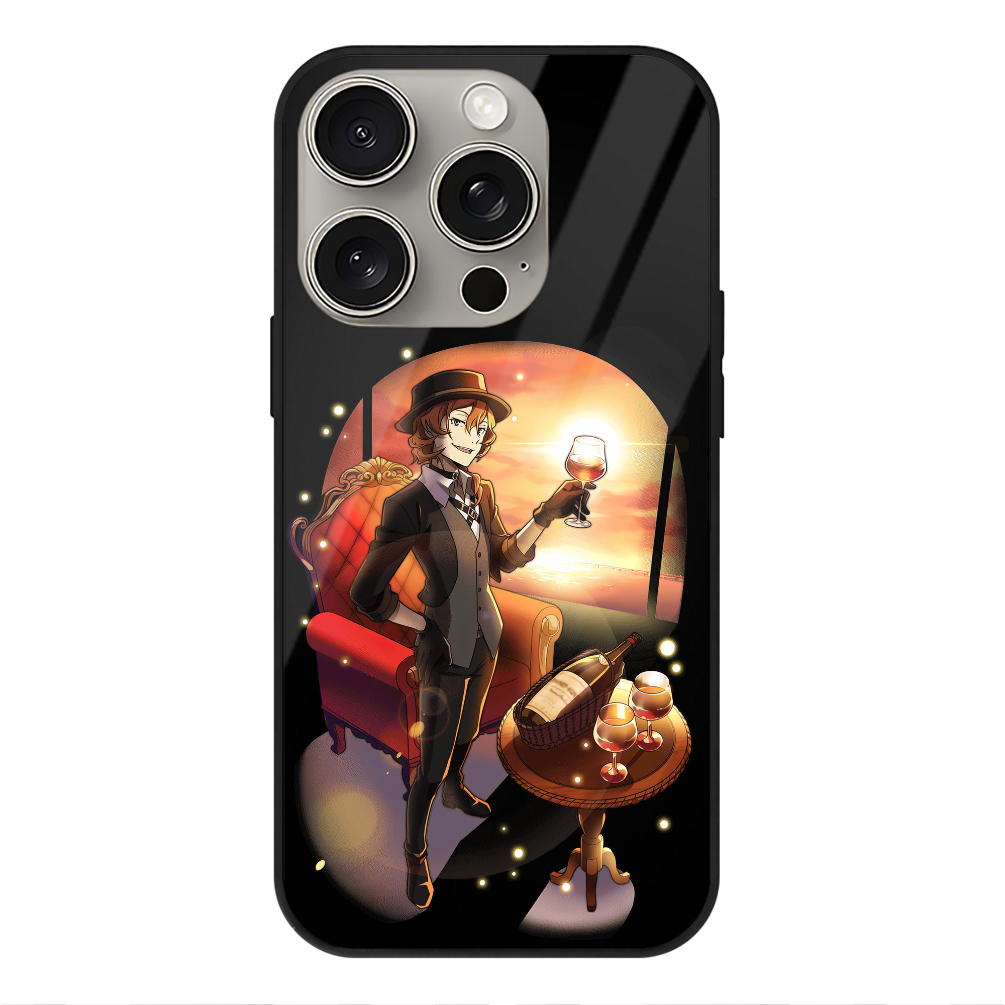 （画像用） 文豪ストレイドッグス Bungo Stray Dogs 【iPhone15Pro対応】スマホケース 耐衝撃＆黄変防止 背面ガラス