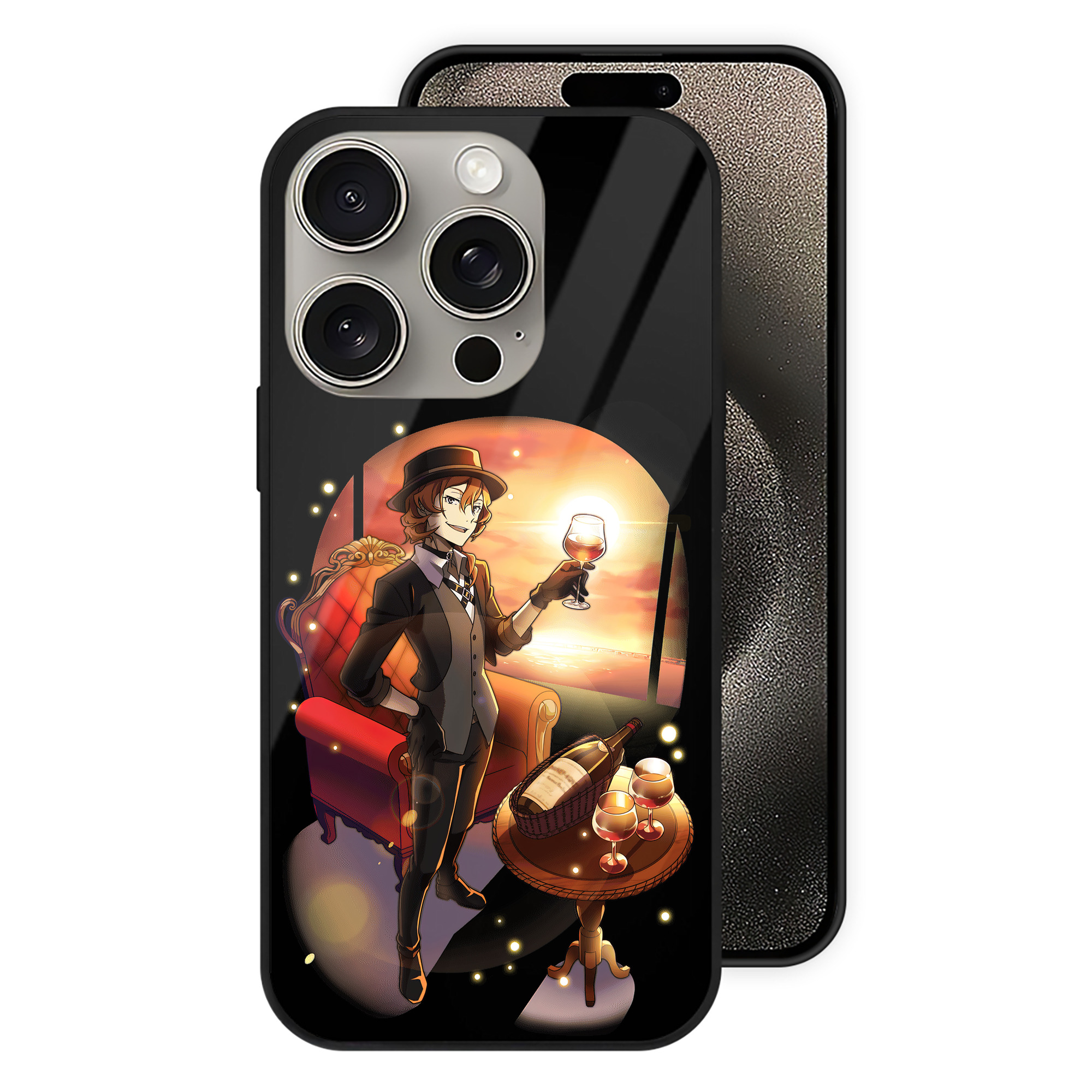 （画像用） 文豪ストレイドッグス Bungo Stray Dogs 【iPhone15Pro対応】スマホケース 耐衝撃＆黄変防止 背面ガラス