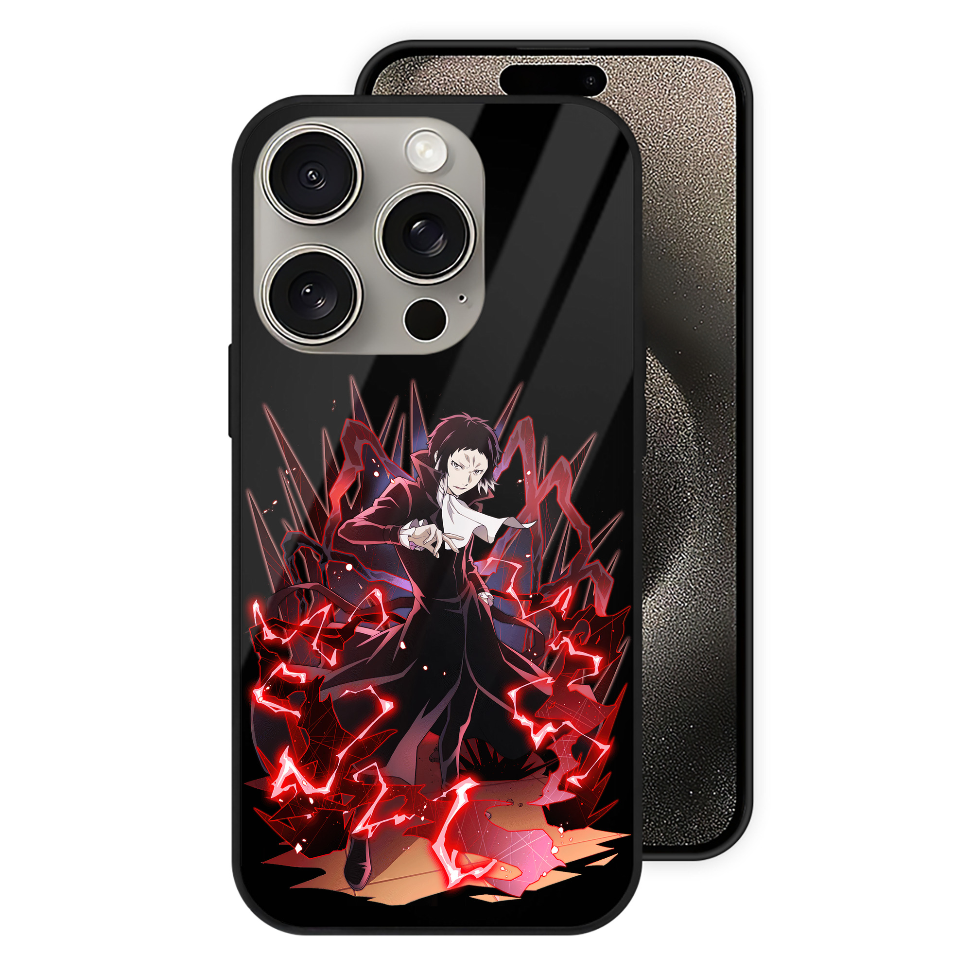 （画像用） 文豪ストレイドッグス Bungo Stray Dogs 【iPhone15Pro対応】スマホケース 耐衝撃＆黄変防止 背面ガラス