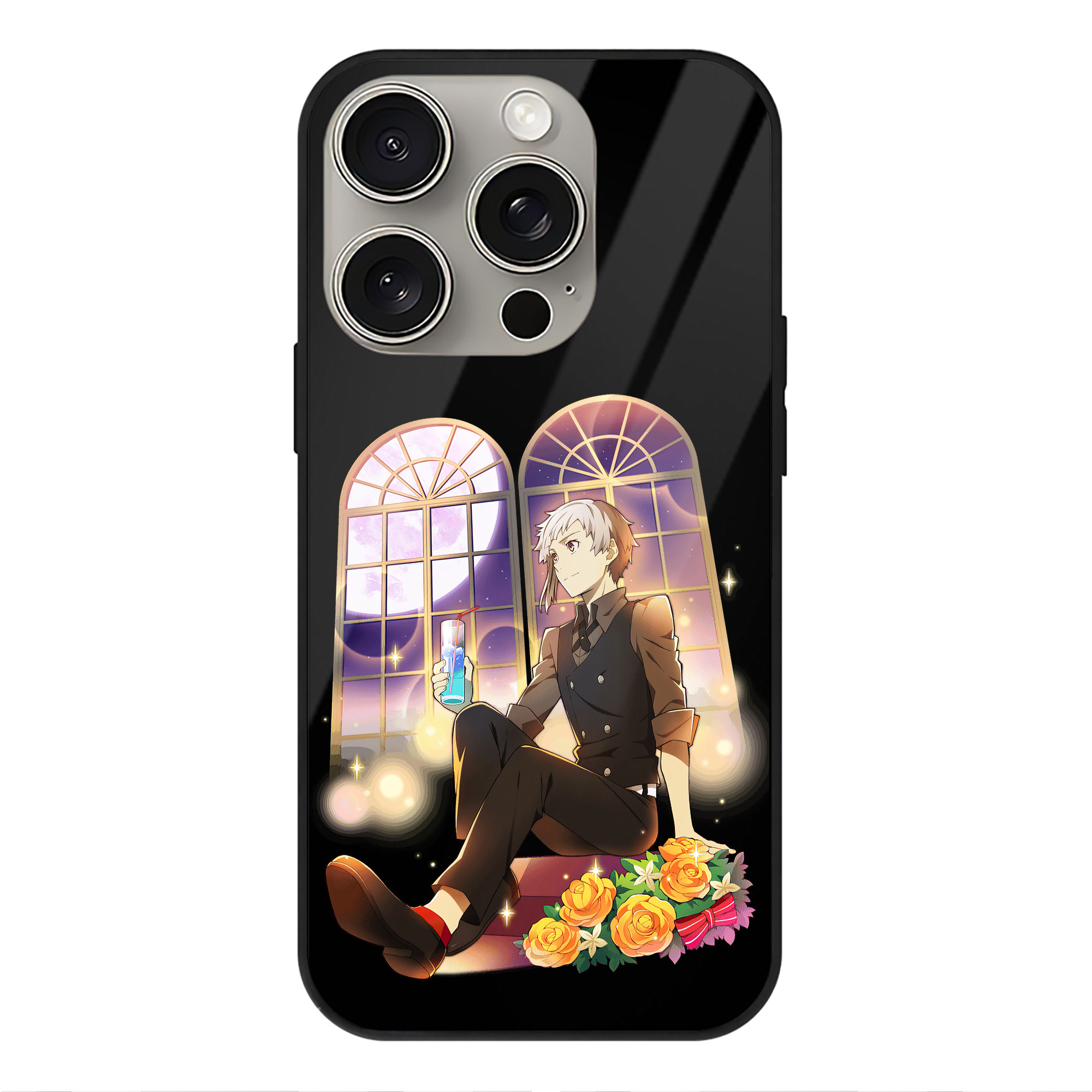 （画像用） 文豪ストレイドッグス Bungo Stray Dogs 【iPhone15Pro対応】スマホケース 耐衝撃＆黄変防止 背面ガラス