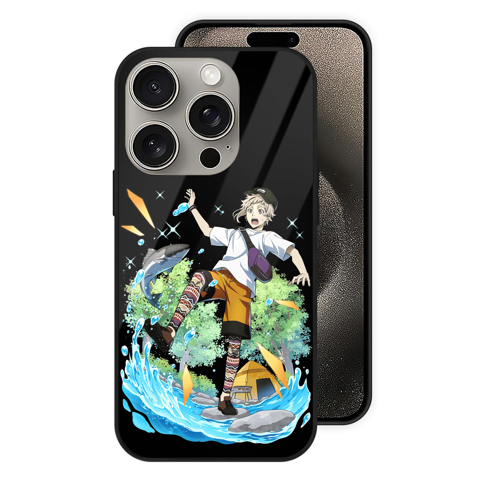 （画像用） 文豪ストレイドッグス Bungo Stray Dogs 【iPhone15Pro対応】スマホケース 耐衝撃＆黄変防止 背面ガラス