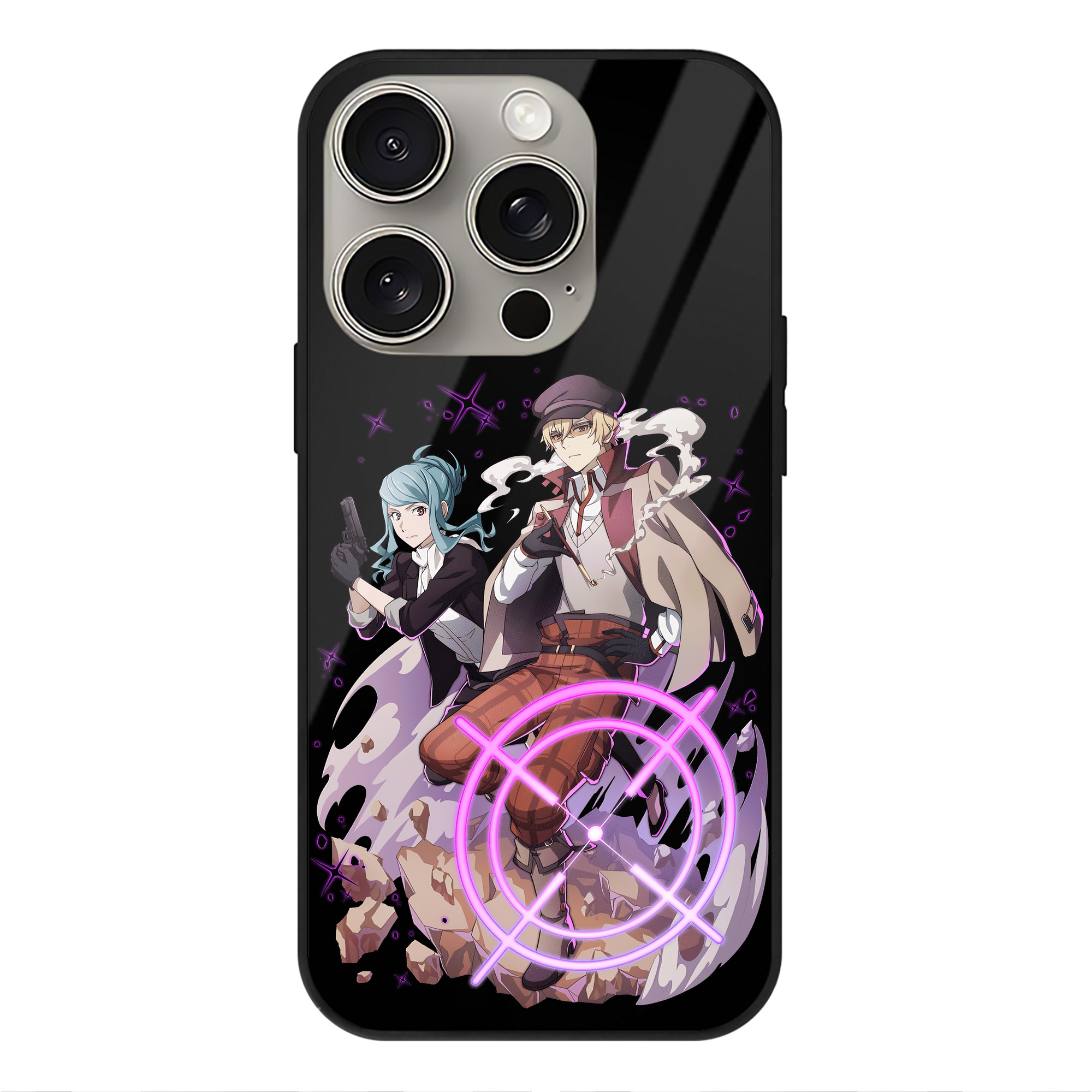 （画像用） 文豪ストレイドッグス Bungo Stray Dogs 【iPhone15Pro対応】スマホケース 耐衝撃＆黄変防止 背面ガラス