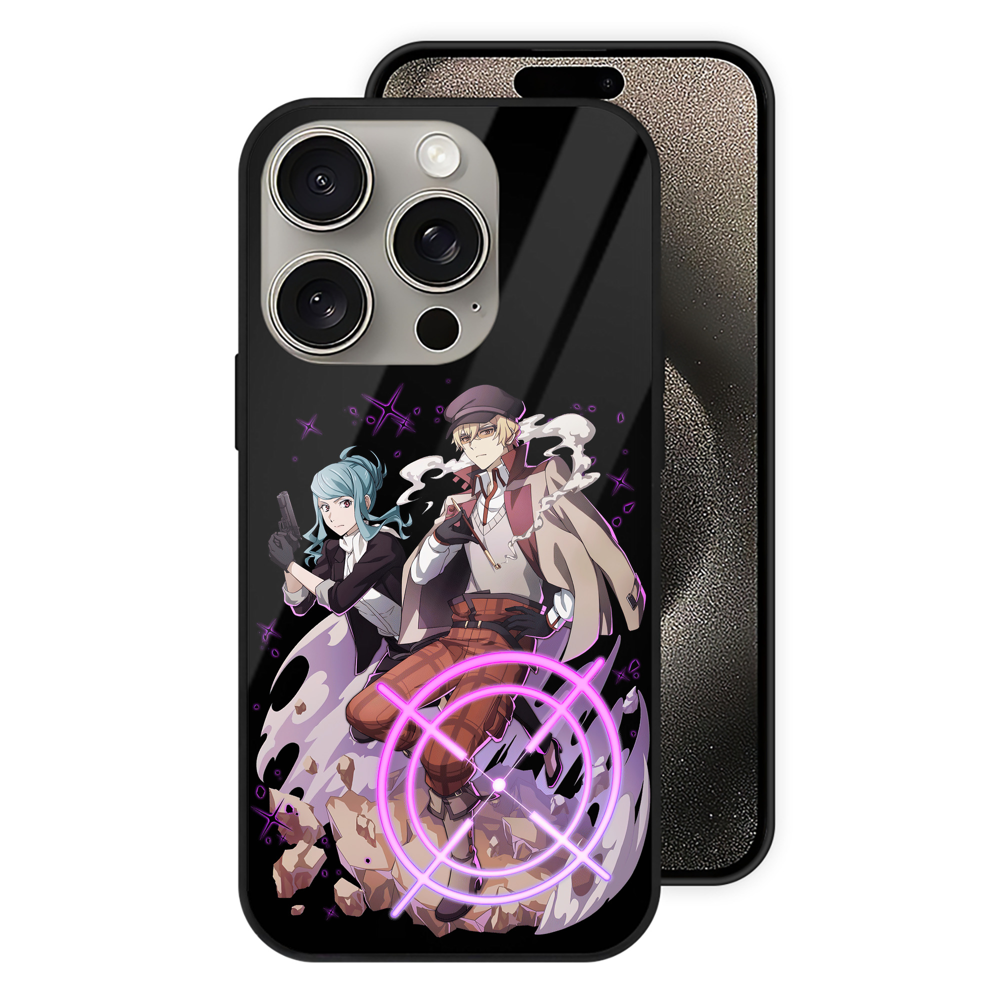 （画像用） 文豪ストレイドッグス Bungo Stray Dogs 【iPhone15Pro対応】スマホケース 耐衝撃＆黄変防止 背面ガラス