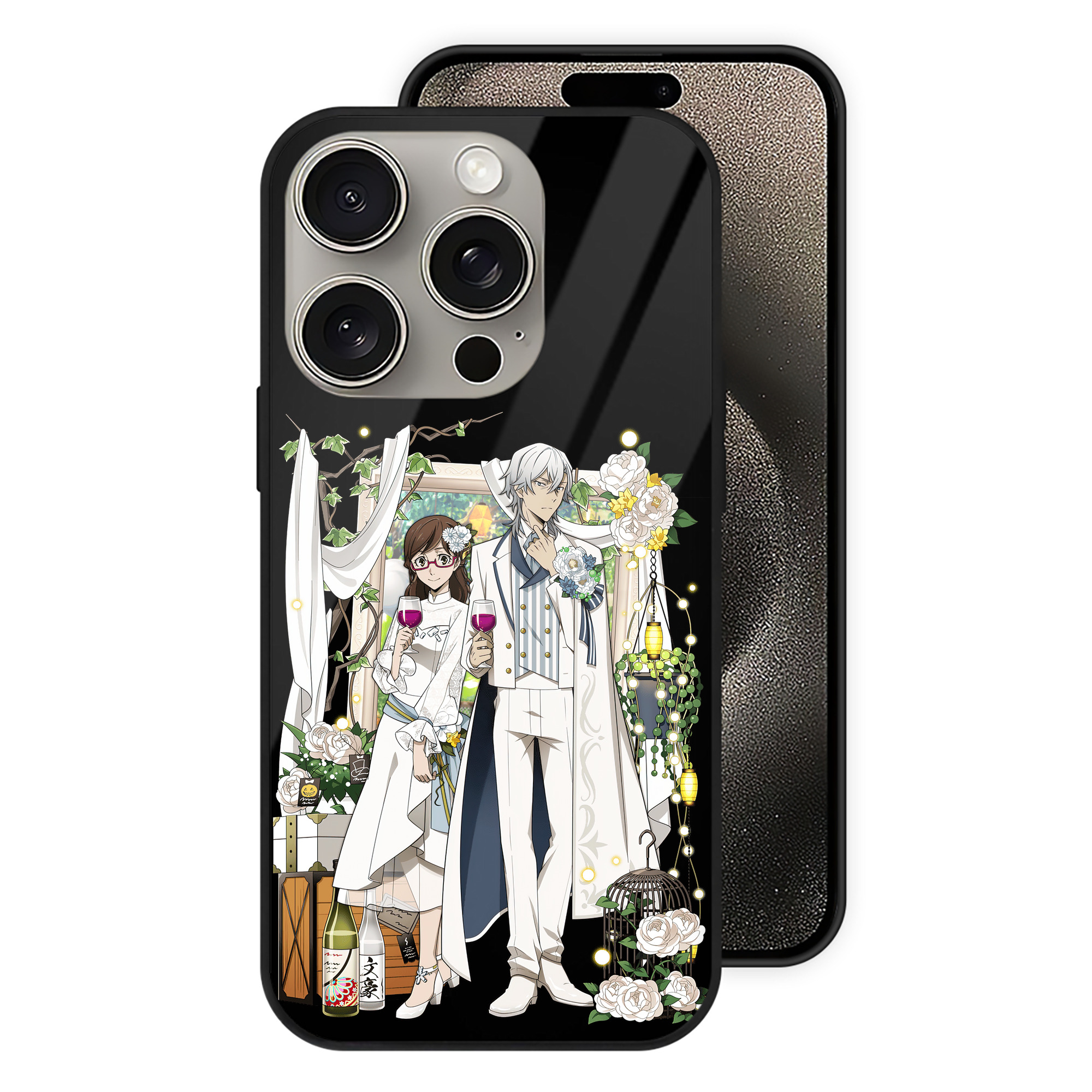 （画像用） 文豪ストレイドッグス Bungo Stray Dogs 【iPhone15Pro対応】スマホケース 耐衝撃＆黄変防止 背面ガラス