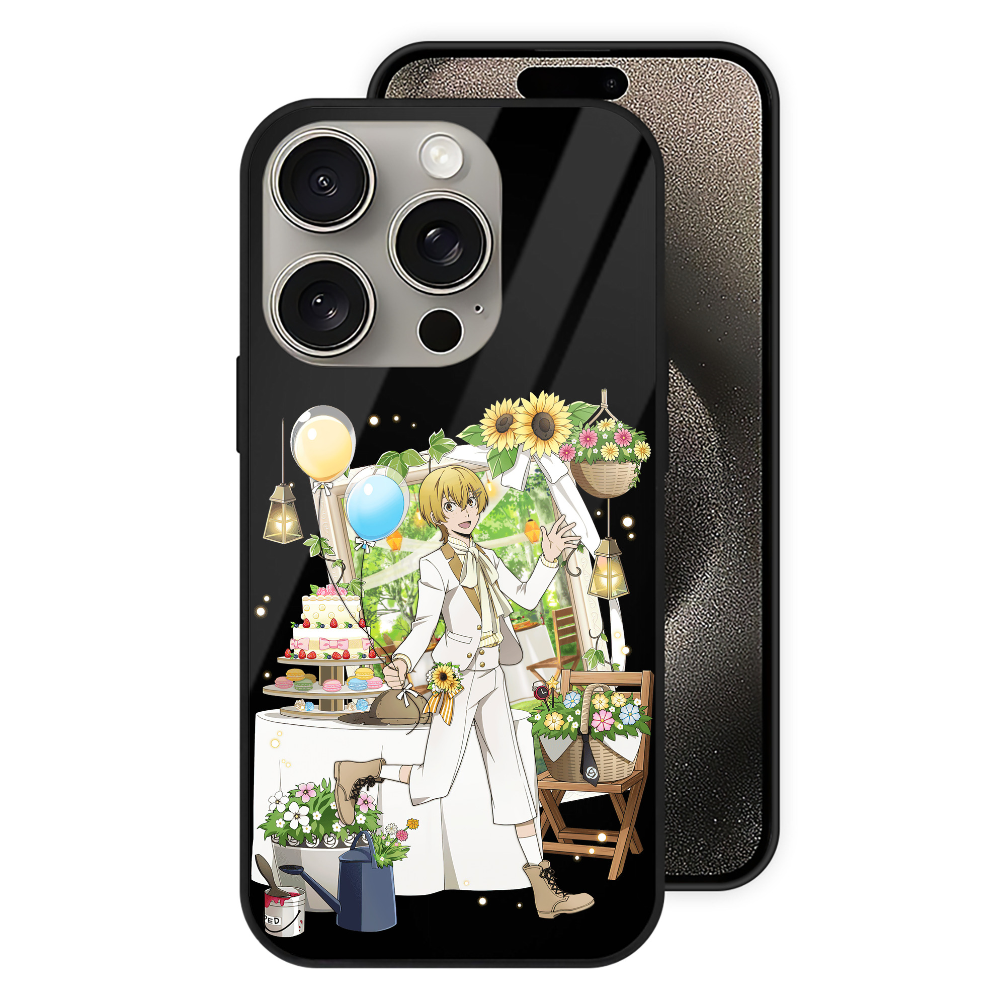 （画像用） 文豪ストレイドッグス Bungo Stray Dogs 【iPhone15Pro対応】スマホケース 耐衝撃＆黄変防止 背面ガラス
