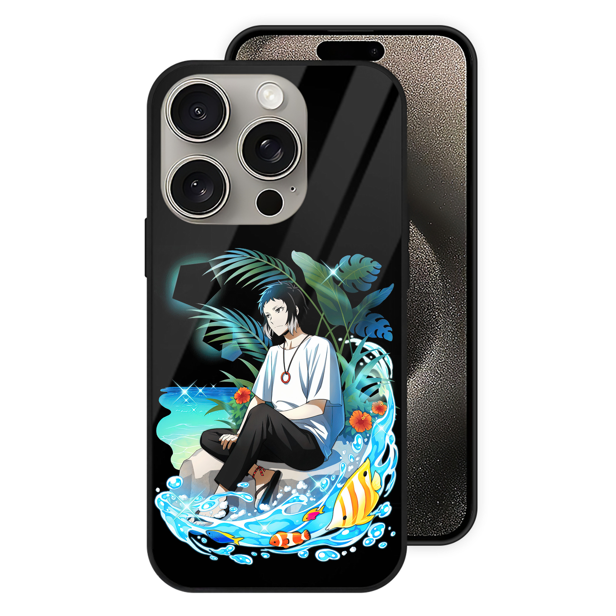 （画像用） 文豪ストレイドッグス Bungo Stray Dogs 【iPhone15Pro対応】スマホケース 耐衝撃＆黄変防止 背面ガラス