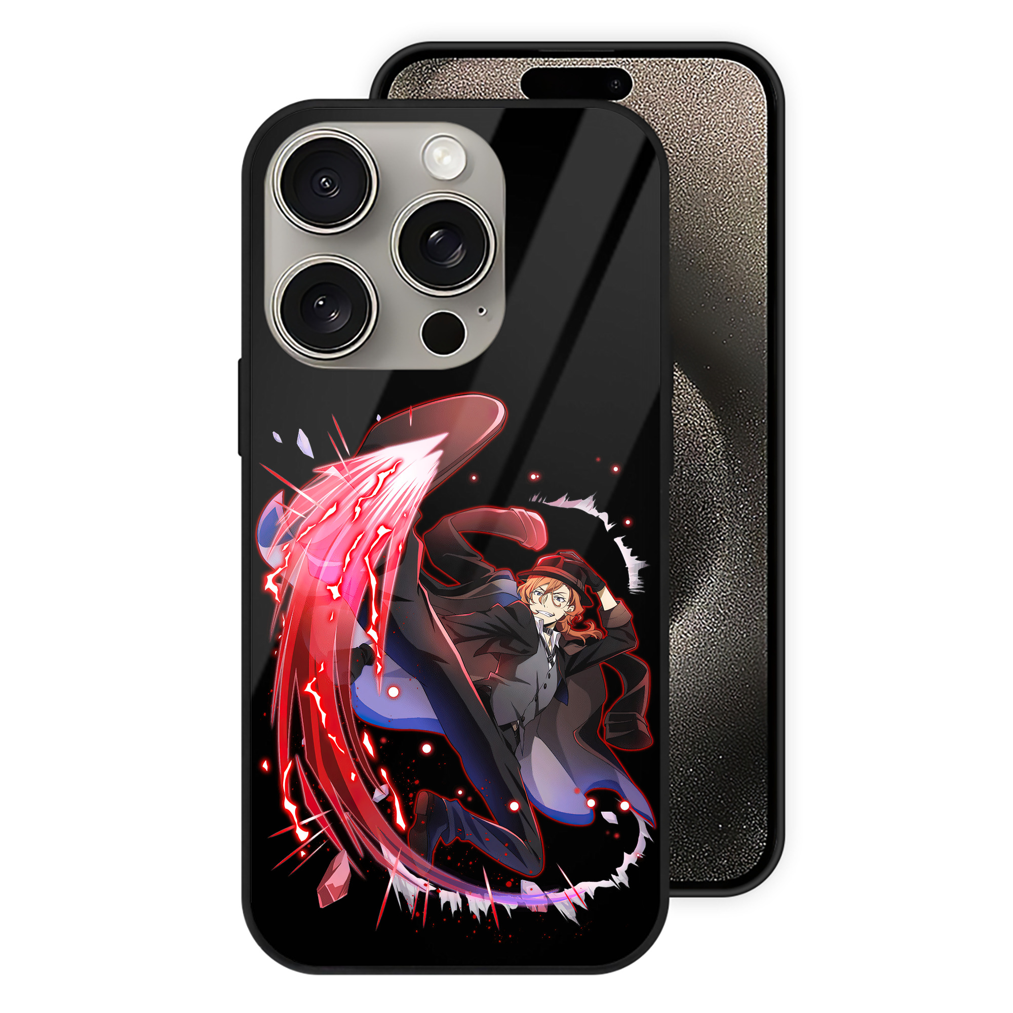 （画像用） 文豪ストレイドッグス Bungo Stray Dogs 【iPhone15Pro対応】スマホケース 耐衝撃＆黄変防止 背面ガラス