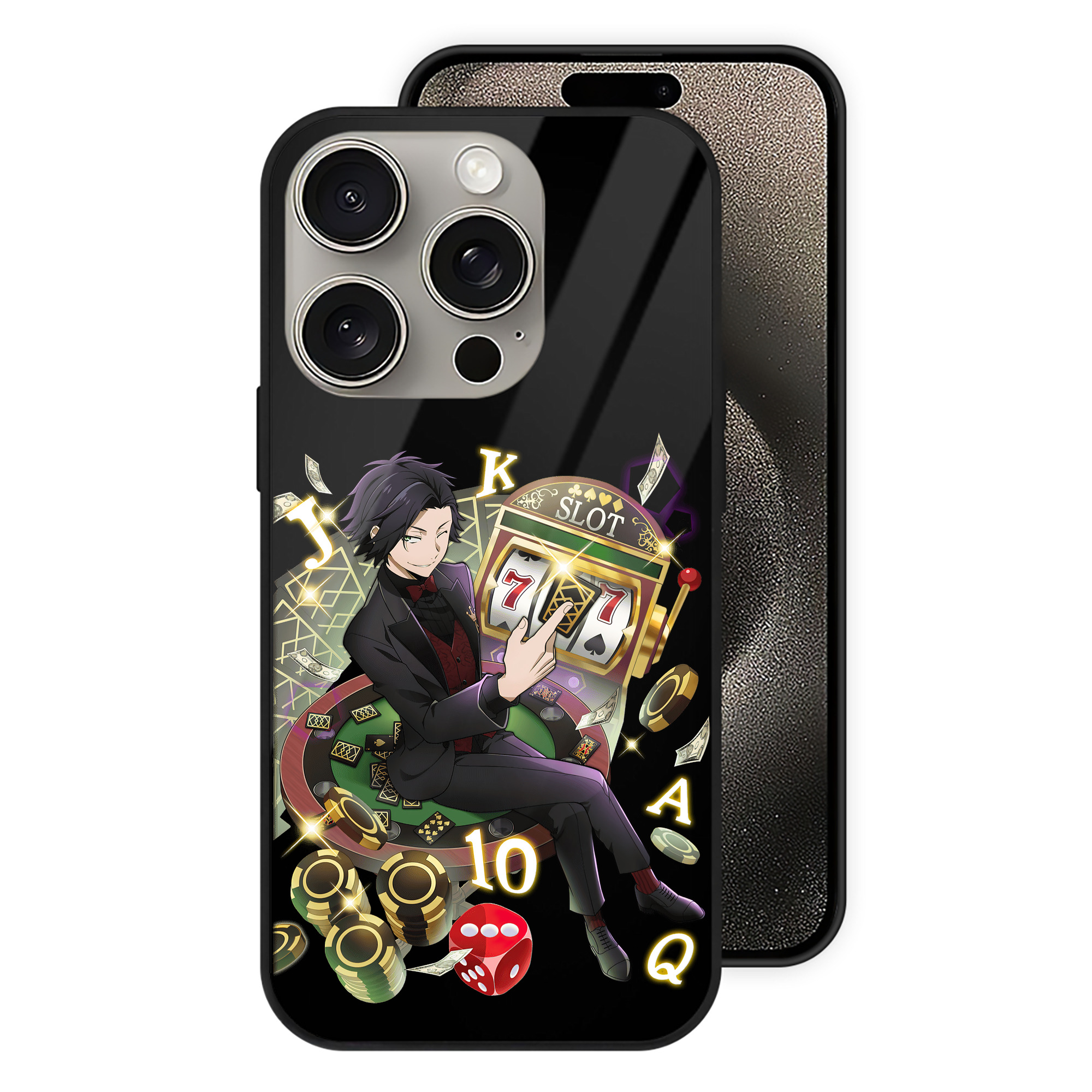 文豪ストレイドッグス Bungo Stray Dogs 【iPhone15Pro対応】スマホケース 耐衝撃＆黄変防止 背面ガラス
