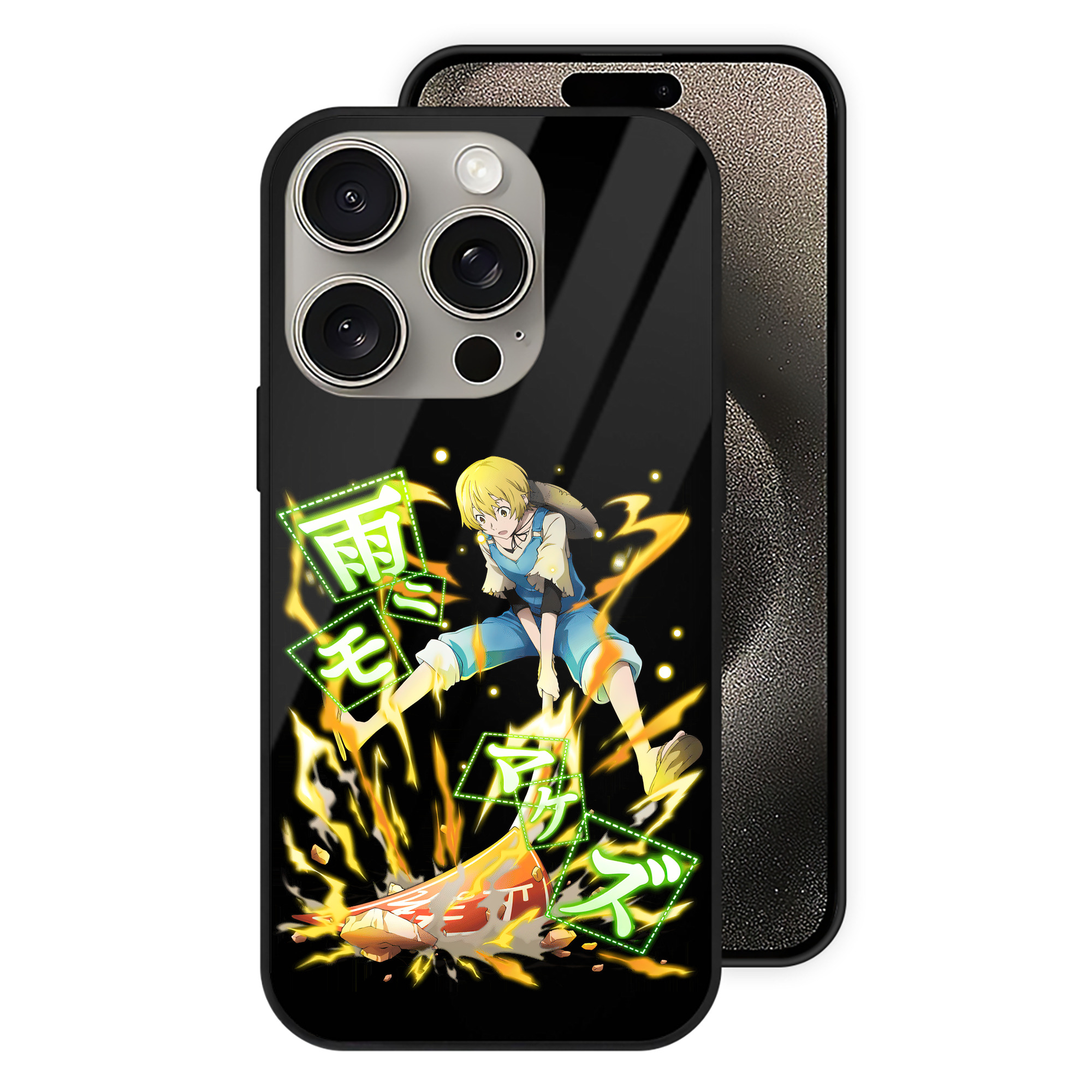 （画像用） 文豪ストレイドッグス Bungo Stray Dogs 【iPhone15Pro対応】スマホケース 耐衝撃＆黄変防止 背面ガラス