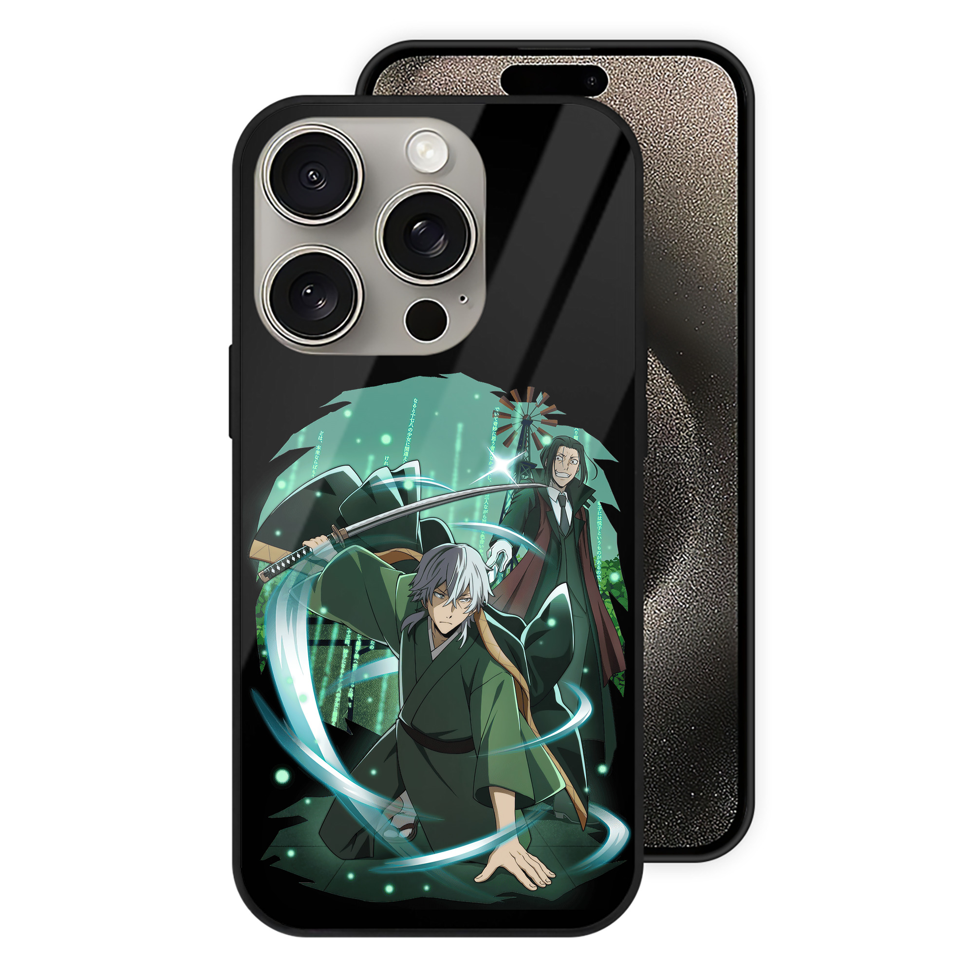 （画像用） 文豪ストレイドッグス Bungo Stray Dogs 【iPhone15Pro対応】スマホケース 耐衝撃＆黄変防止 背面ガラス