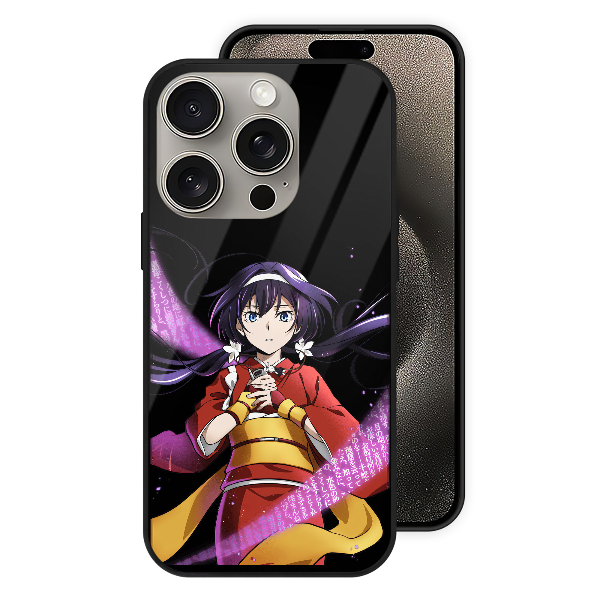（画像用） 文豪ストレイドッグス Bungo Stray Dogs 【iPhone15Pro対応】スマホケース 耐衝撃＆黄変防止 背面ガラス