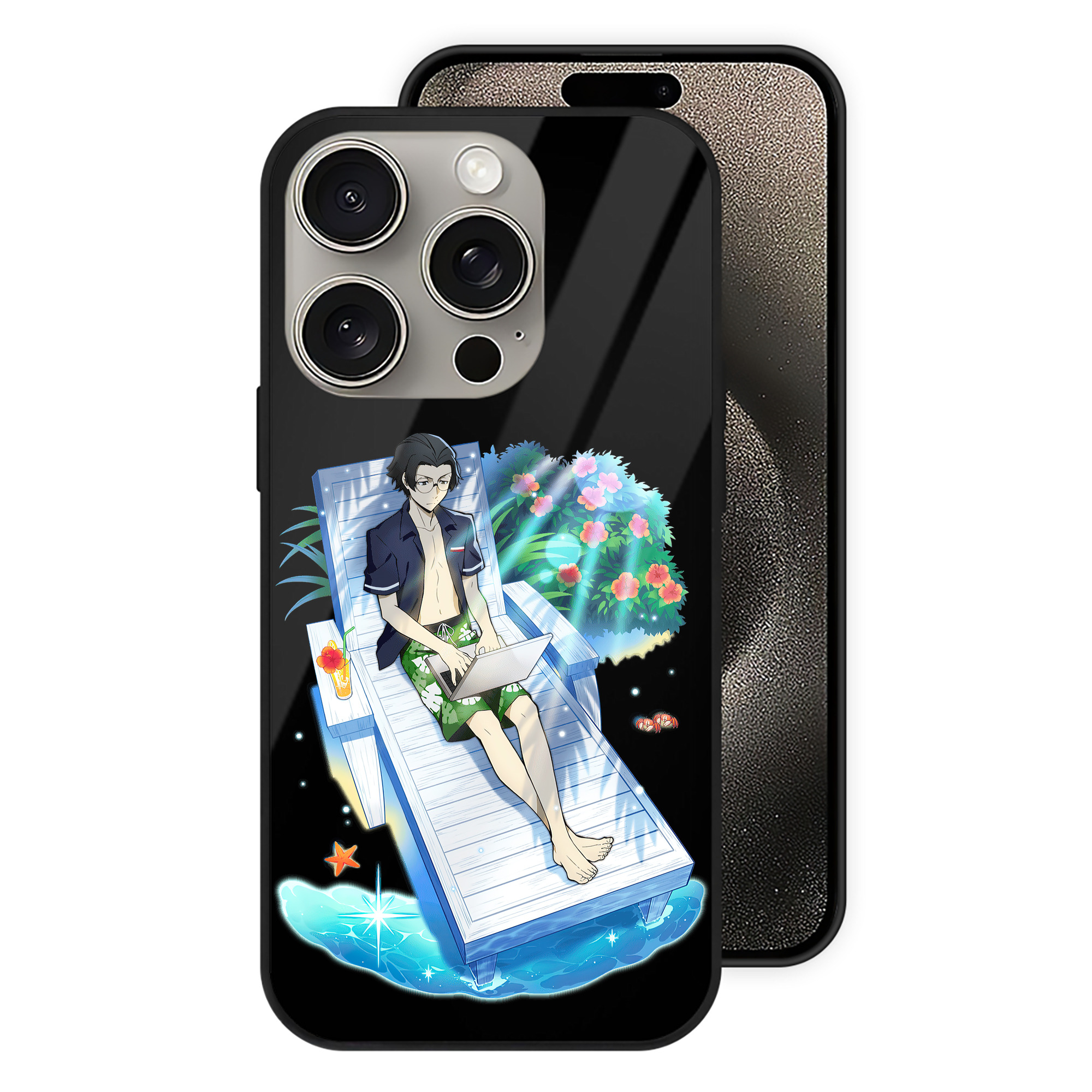 （画像用） 文豪ストレイドッグス Bungo Stray Dogs 【iPhone15Pro対応】スマホケース 耐衝撃＆黄変防止 背面ガラス