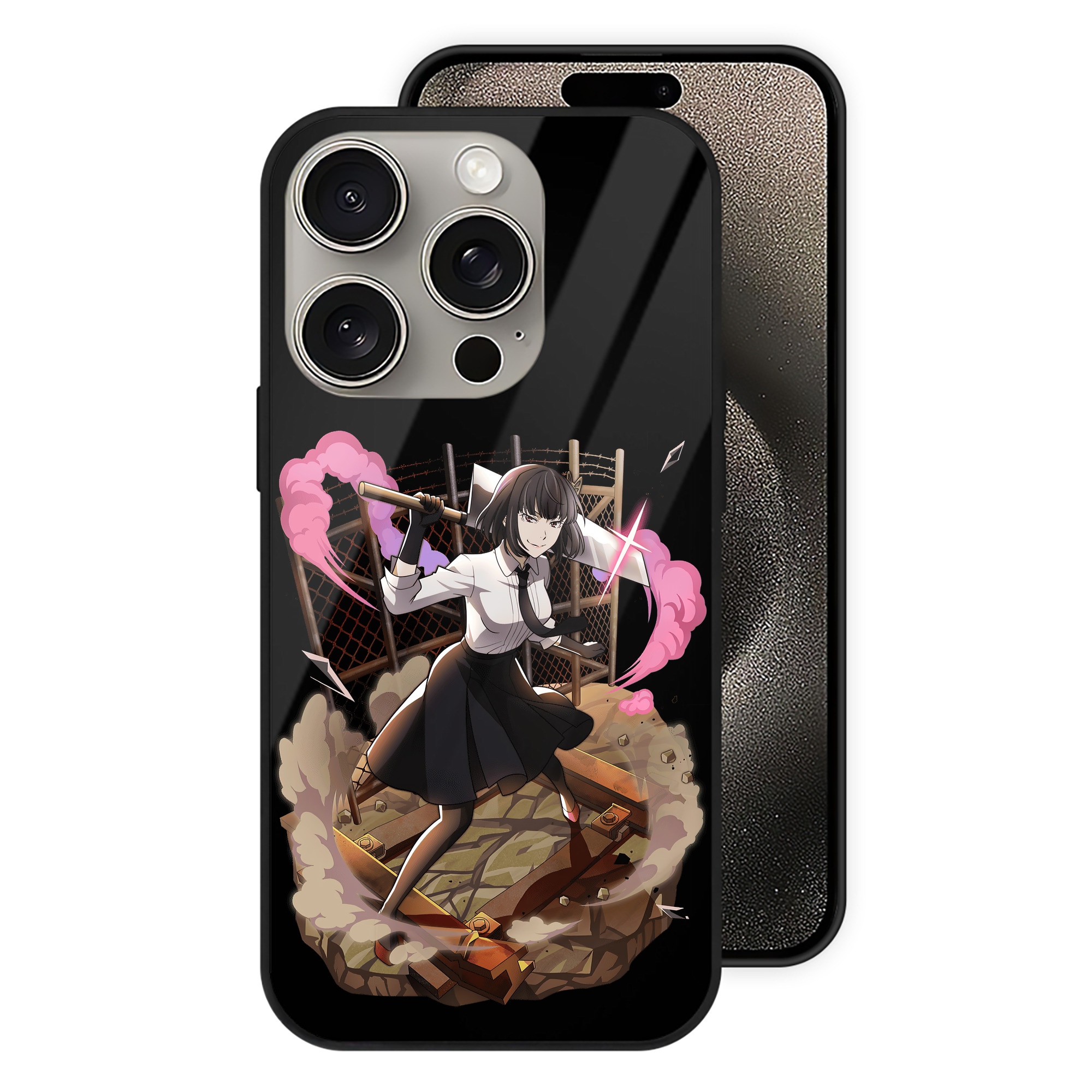 （画像用） 文豪ストレイドッグス Bungo Stray Dogs 【iPhone15Pro対応】スマホケース 耐衝撃＆黄変防止 背面ガラス