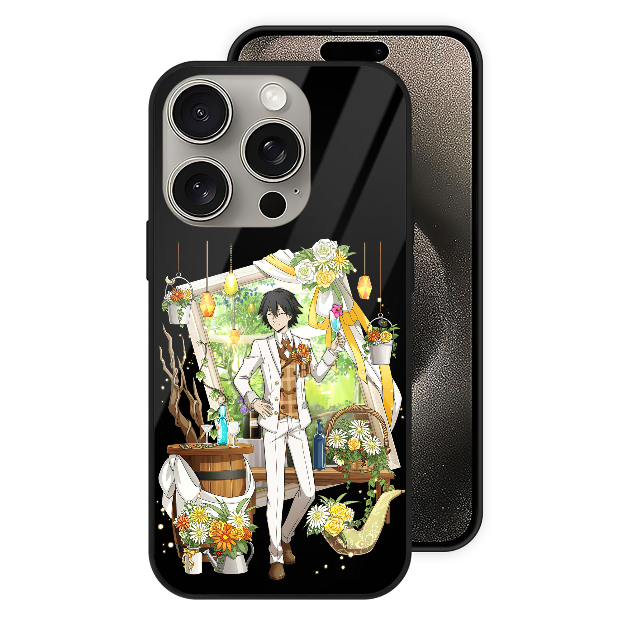 （画像用） 文豪ストレイドッグス Bungo Stray Dogs 【iPhone15Pro対応】スマホケース 耐衝撃＆黄変防止 背面ガラス