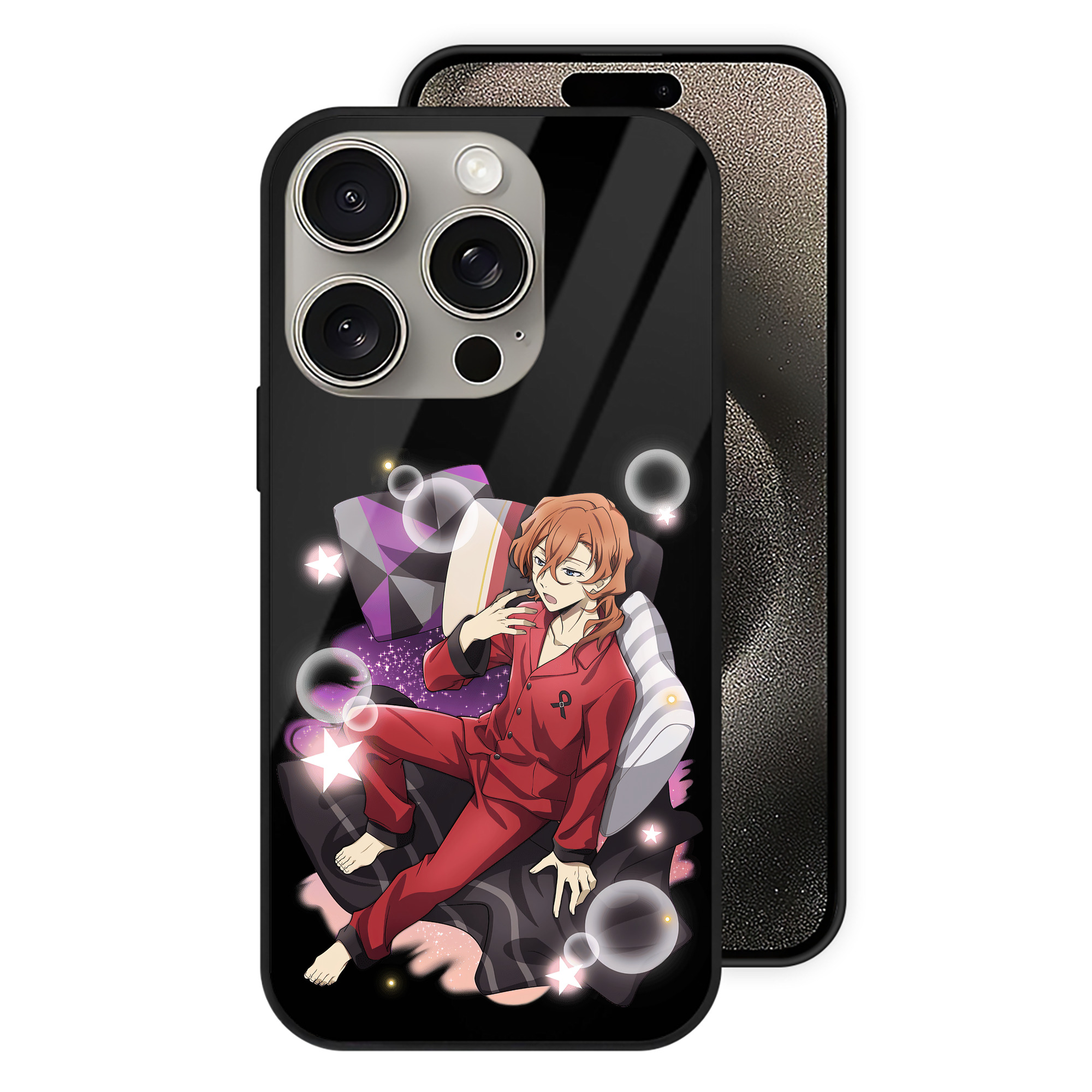 （画像用） 文豪ストレイドッグス Bungo Stray Dogs 【iPhone15Pro対応】スマホケース 耐衝撃＆黄変防止 背面ガラス