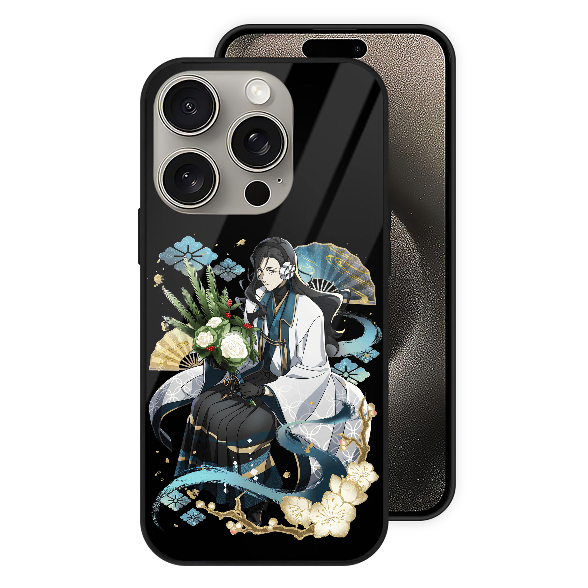 文豪ストレイドッグス Bungo Stray Dogs 【iPhone15Pro対応】スマホケース 耐衝撃＆黄変防止 背面ガラス