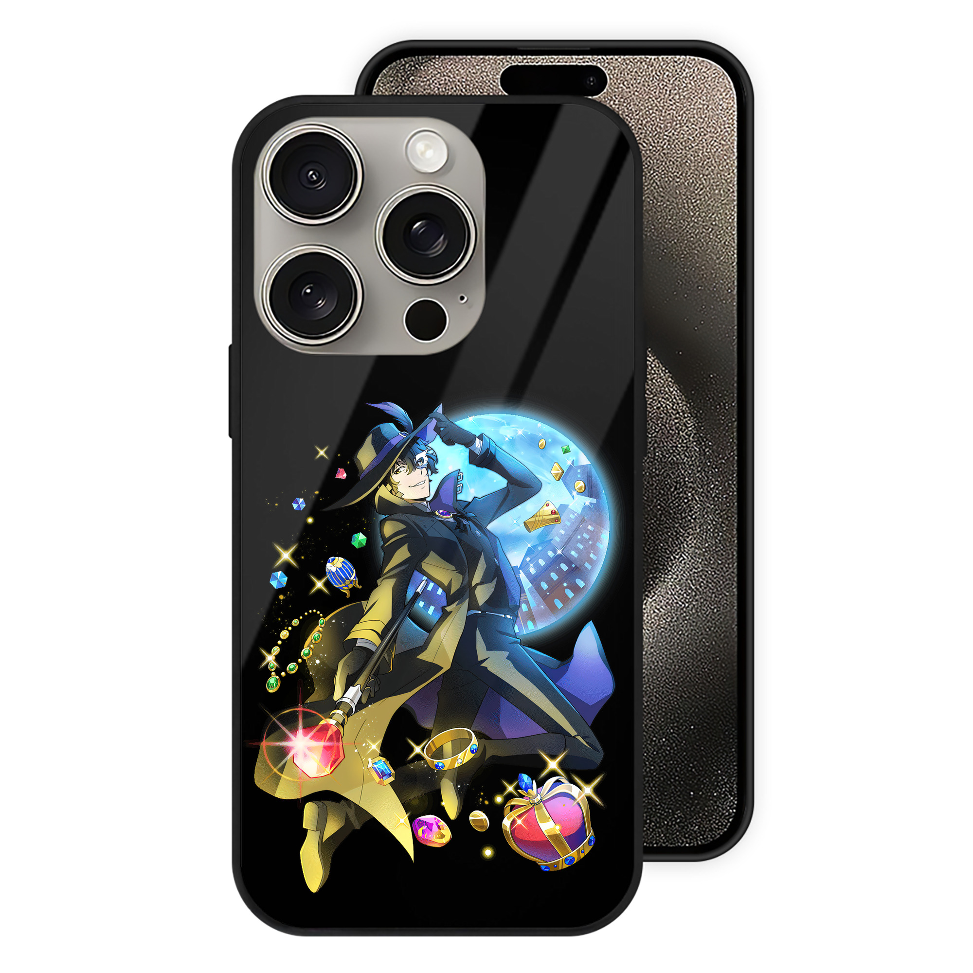 （画像用） 文豪ストレイドッグス Bungo Stray Dogs 【iPhone15Pro対応】スマホケース 耐衝撃＆黄変防止 背面ガラス