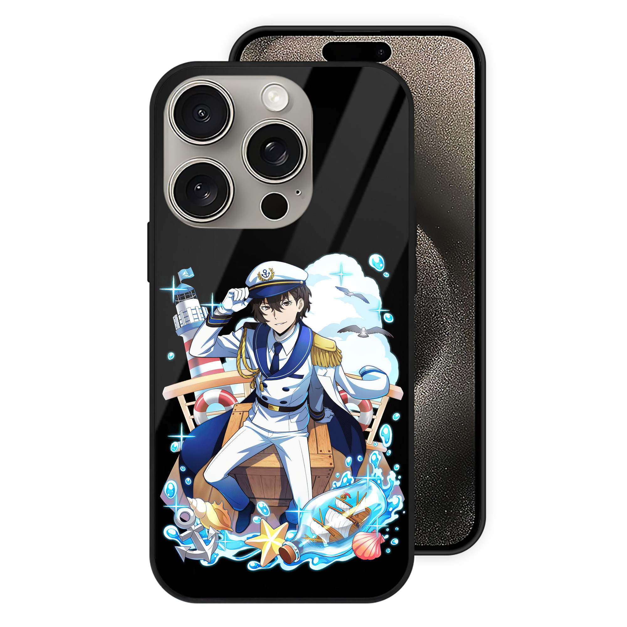 （画像用） 文豪ストレイドッグス Bungo Stray Dogs 【iPhone15Pro対応】スマホケース 耐衝撃＆黄変防止 背面ガラス