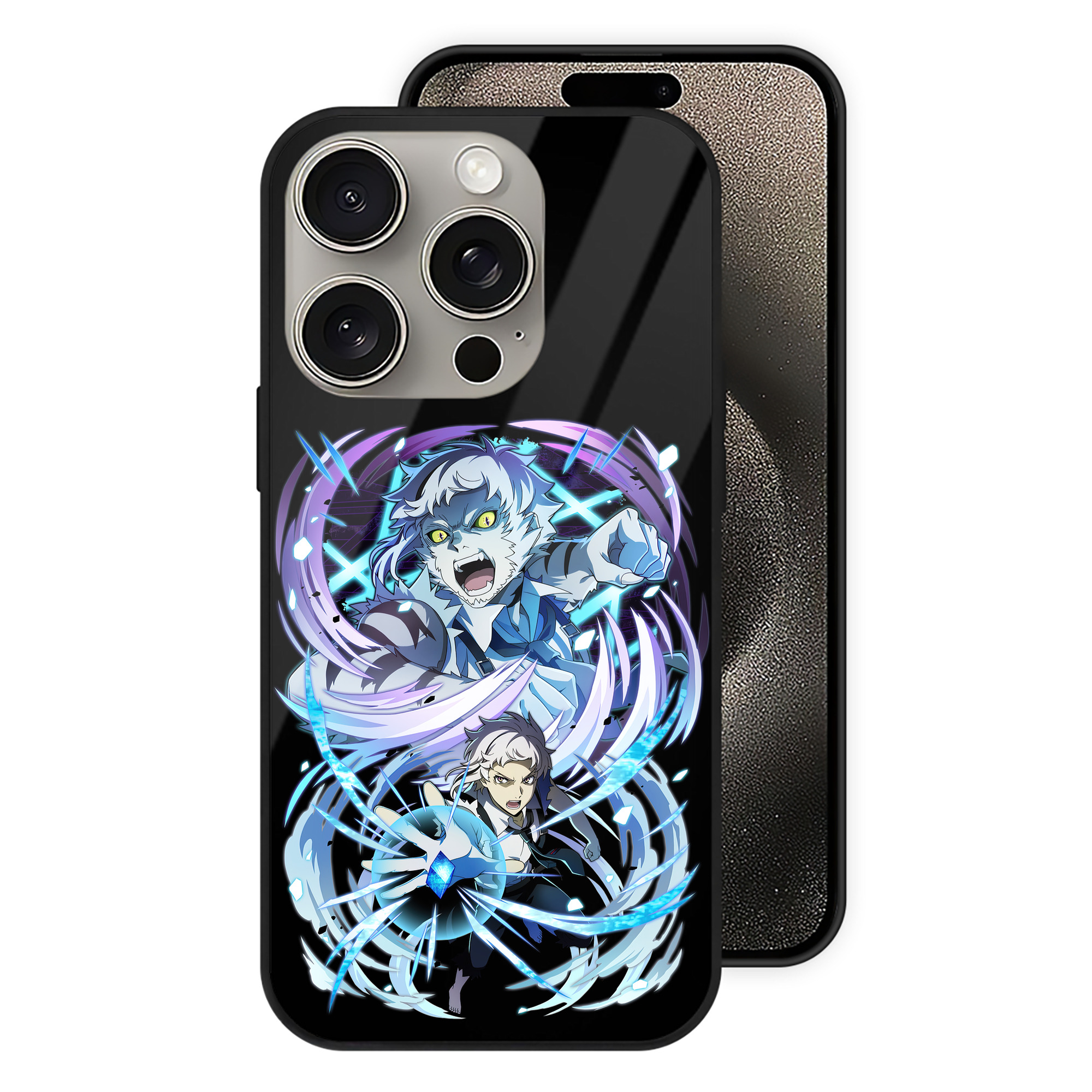 （画像用） 文豪ストレイドッグス Bungo Stray Dogs 【iPhone15Pro対応】スマホケース 耐衝撃＆黄変防止 背面ガラス