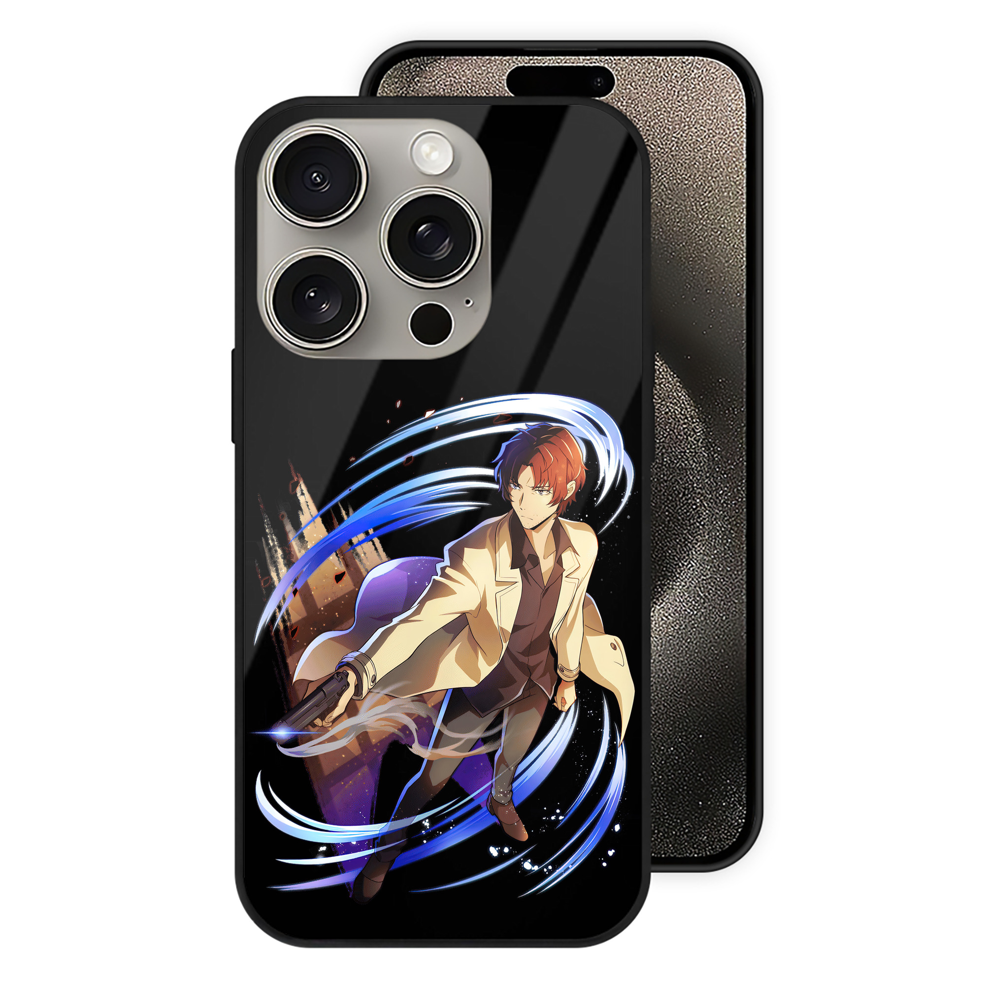 （画像用） 文豪ストレイドッグス Bungo Stray Dogs 【iPhone15Pro対応】スマホケース 耐衝撃＆黄変防止 背面ガラス