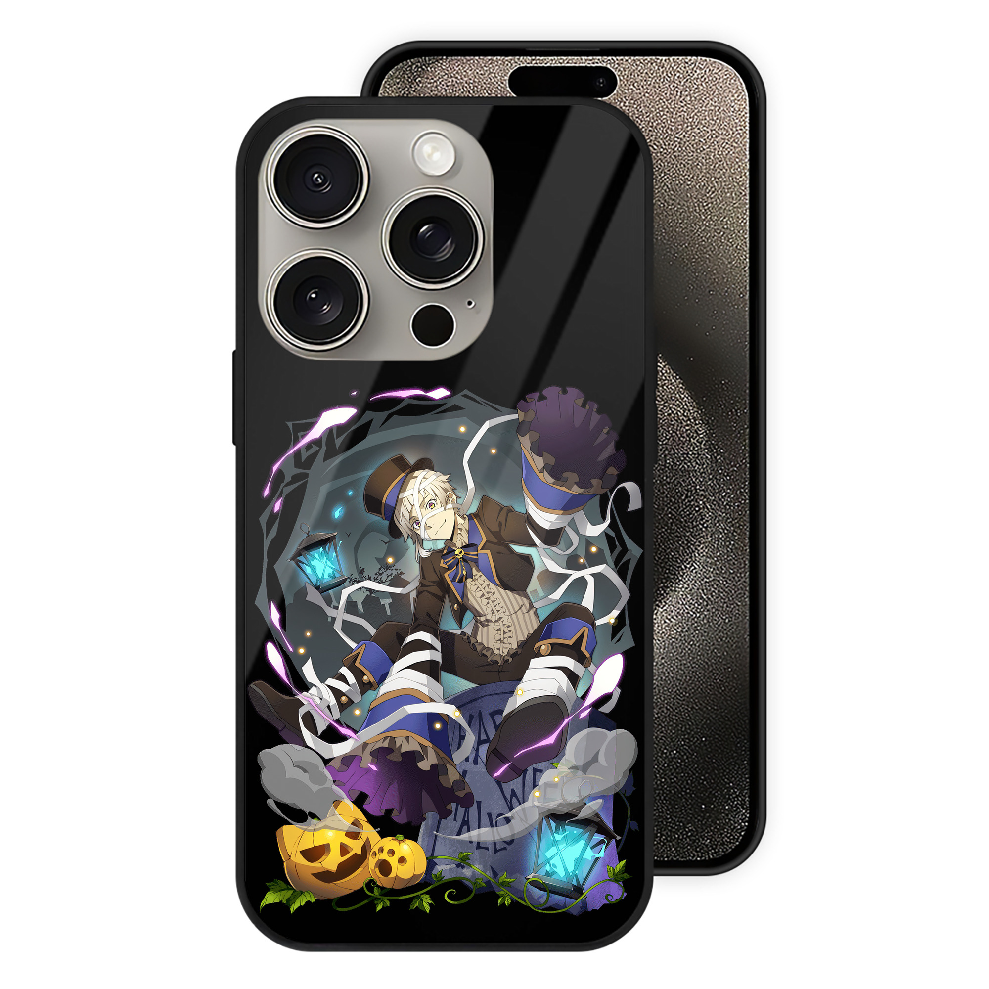 （画像用） 文豪ストレイドッグス Bungo Stray Dogs 【iPhone15Pro対応】スマホケース 耐衝撃＆黄変防止 背面ガラス
