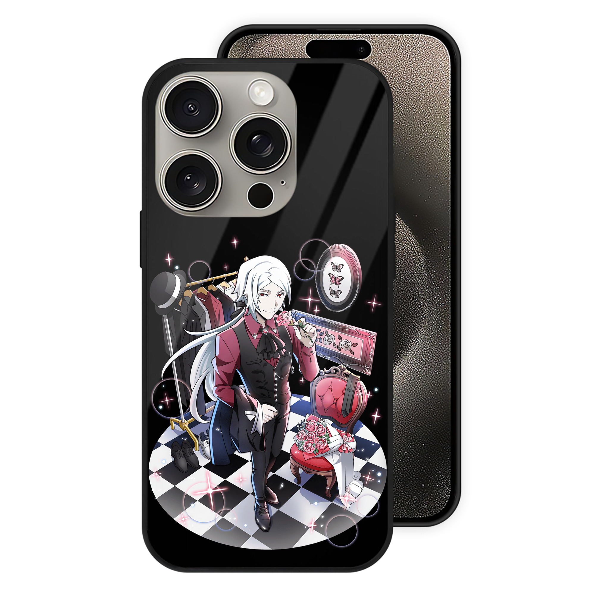 （画像用） 文豪ストレイドッグス Bungo Stray Dogs 【iPhone15Pro対応】スマホケース 耐衝撃＆黄変防止 背面ガラス
