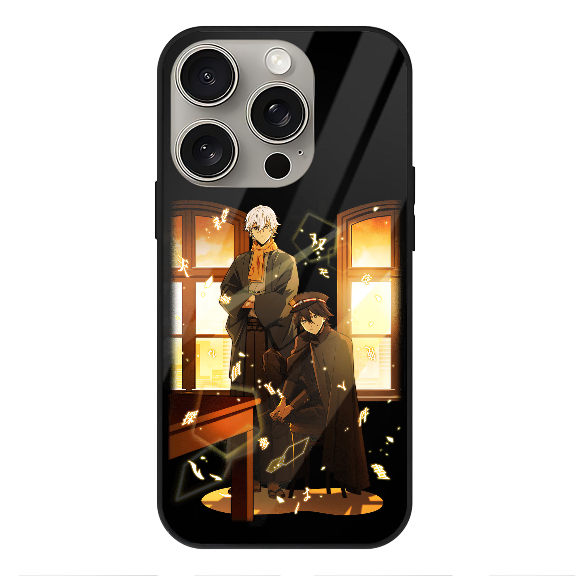 （画像用） 文豪ストレイドッグス Bungo Stray Dogs 【iPhone15Pro対応】スマホケース 耐衝撃＆黄変防止 背面ガラス